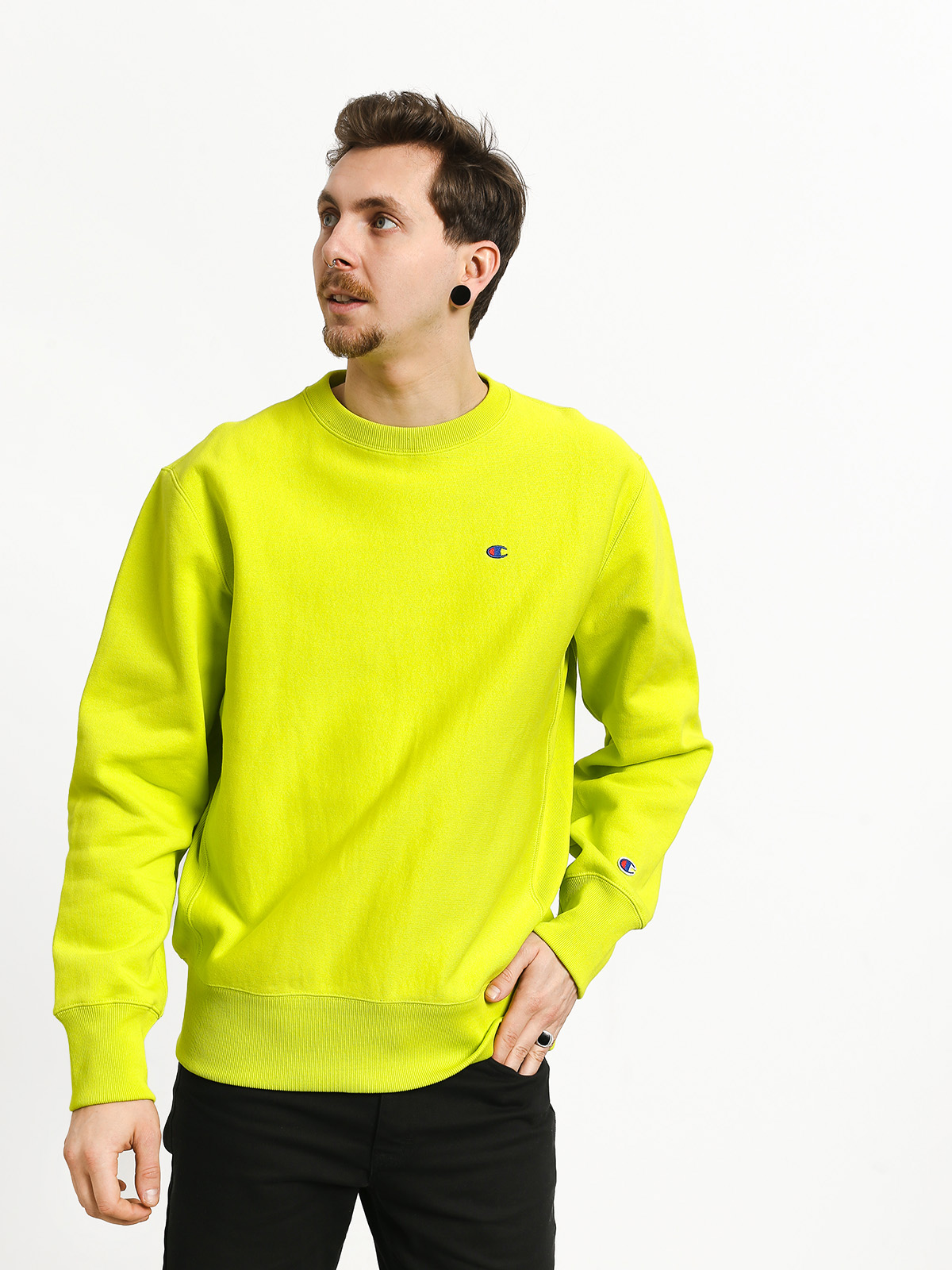 Champion Premium Reverse Weave Small Logo Crewneck Sweatshirt (fll)