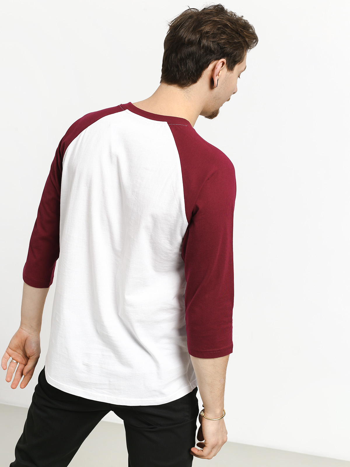 Vans Classic Raglan T-shirt (white/rhumba red)