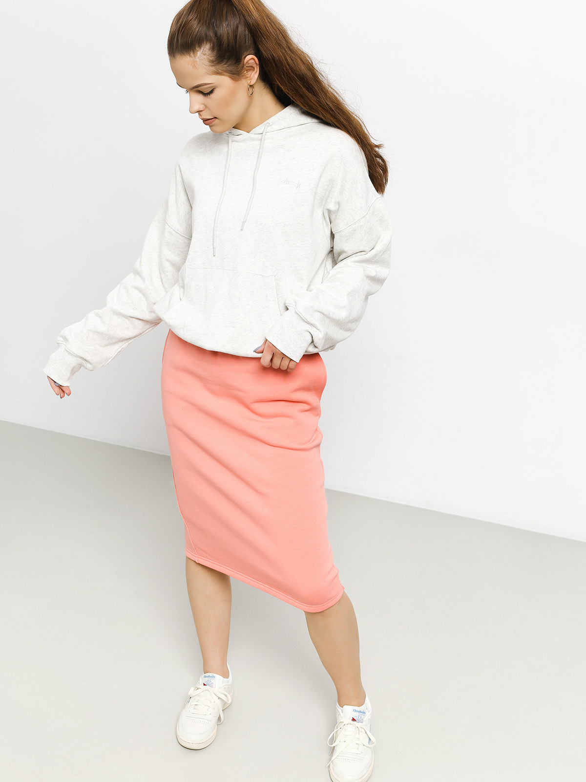 Stussy Violet French Terry HD Hoodie Wmn (ash heather)