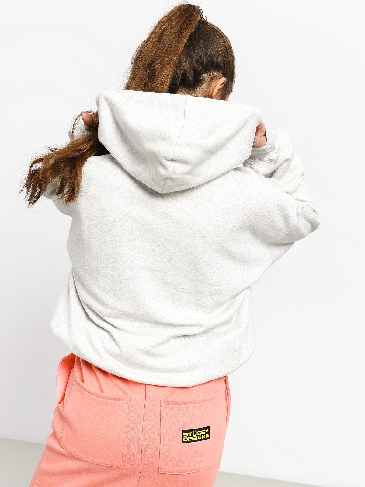 Stussy Violet French Terry HD Hoodie Wmn (ash heather)