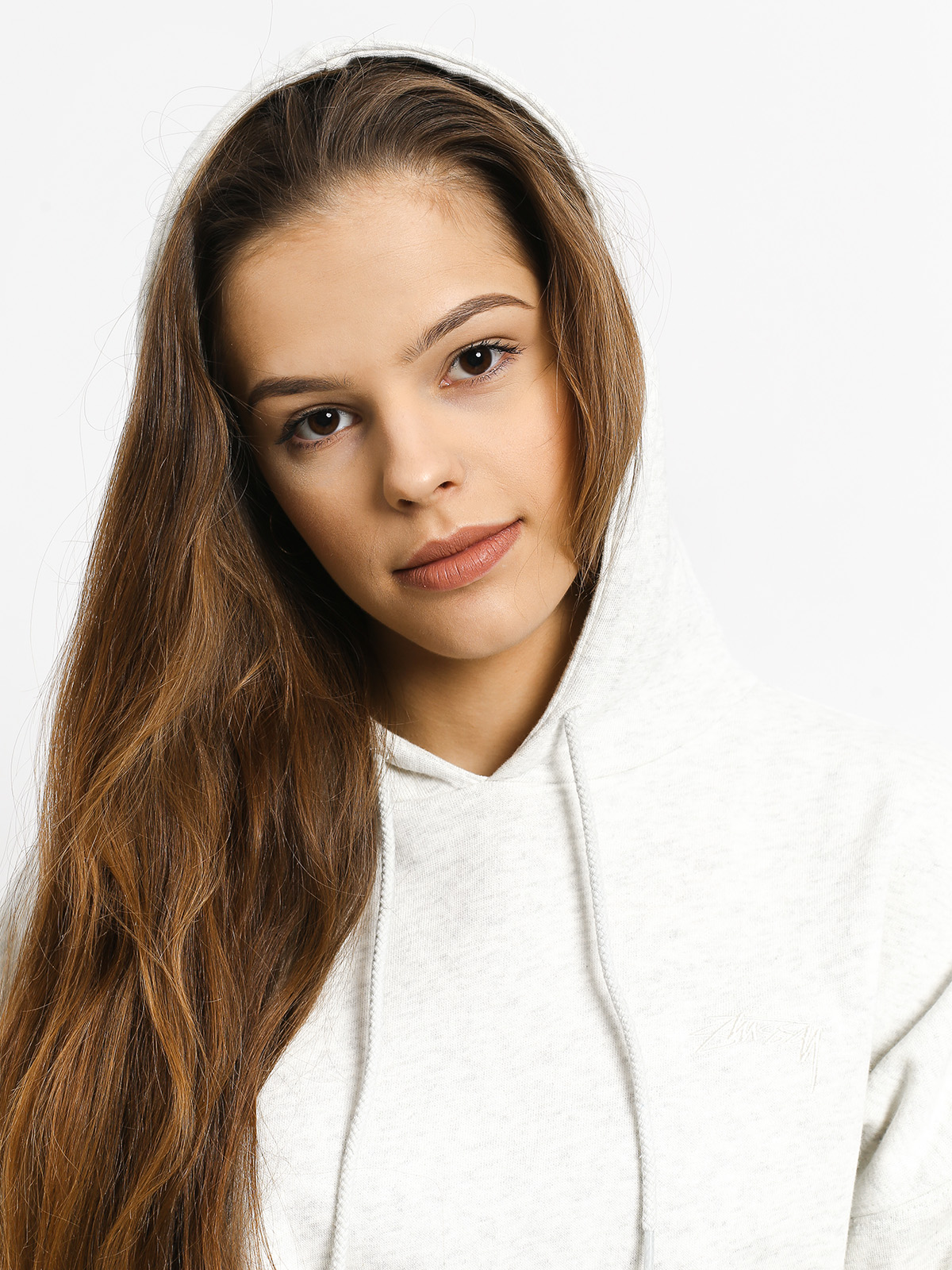 Stussy Violet French Terry HD Hoodie Wmn (ash heather)