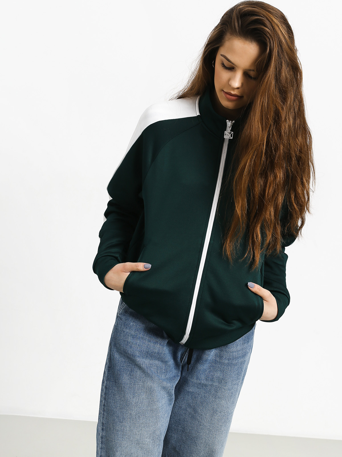 puma classic t7 jacket green