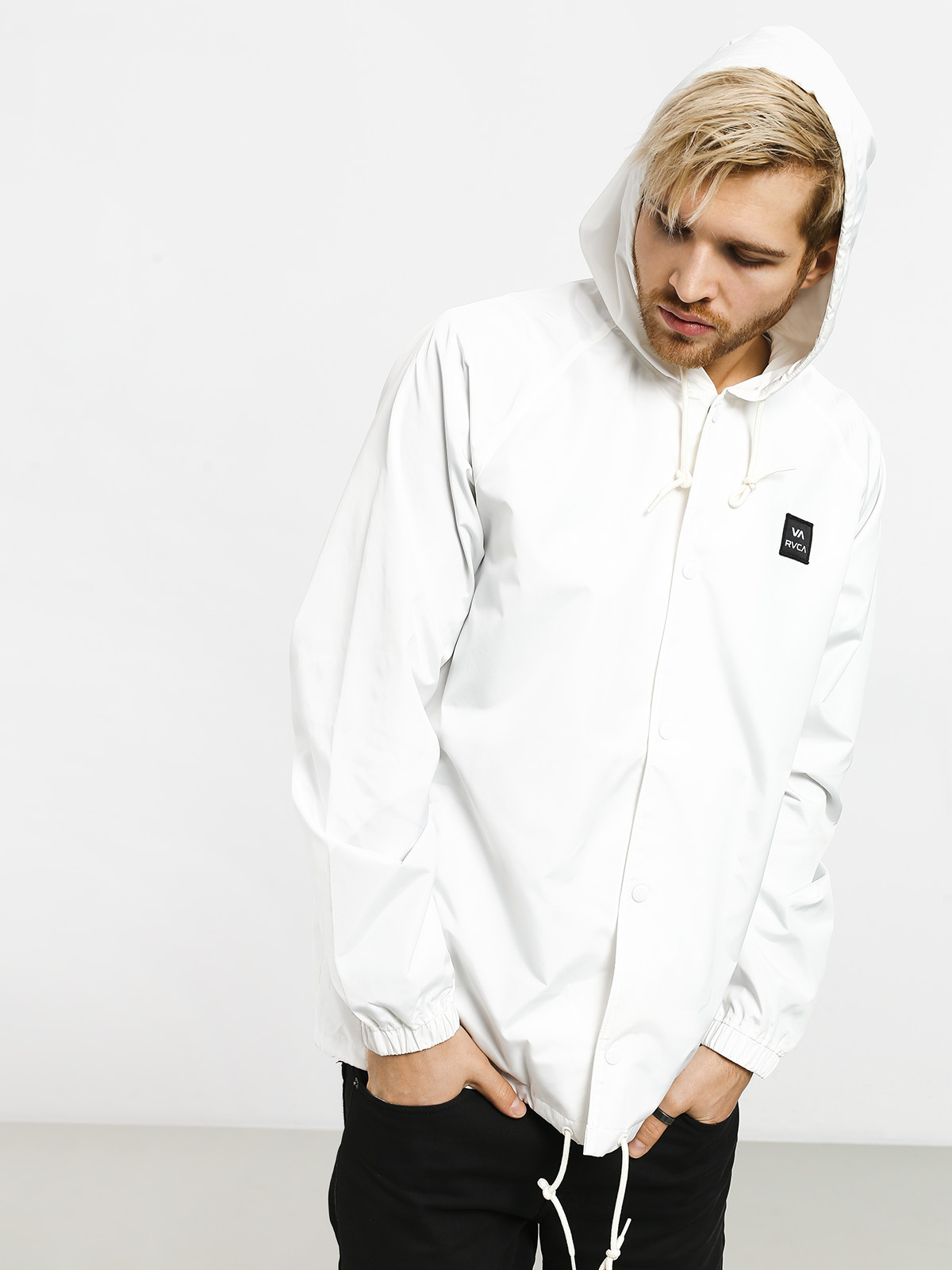 RVCA Va Hood Coach Jacket (antique white)
