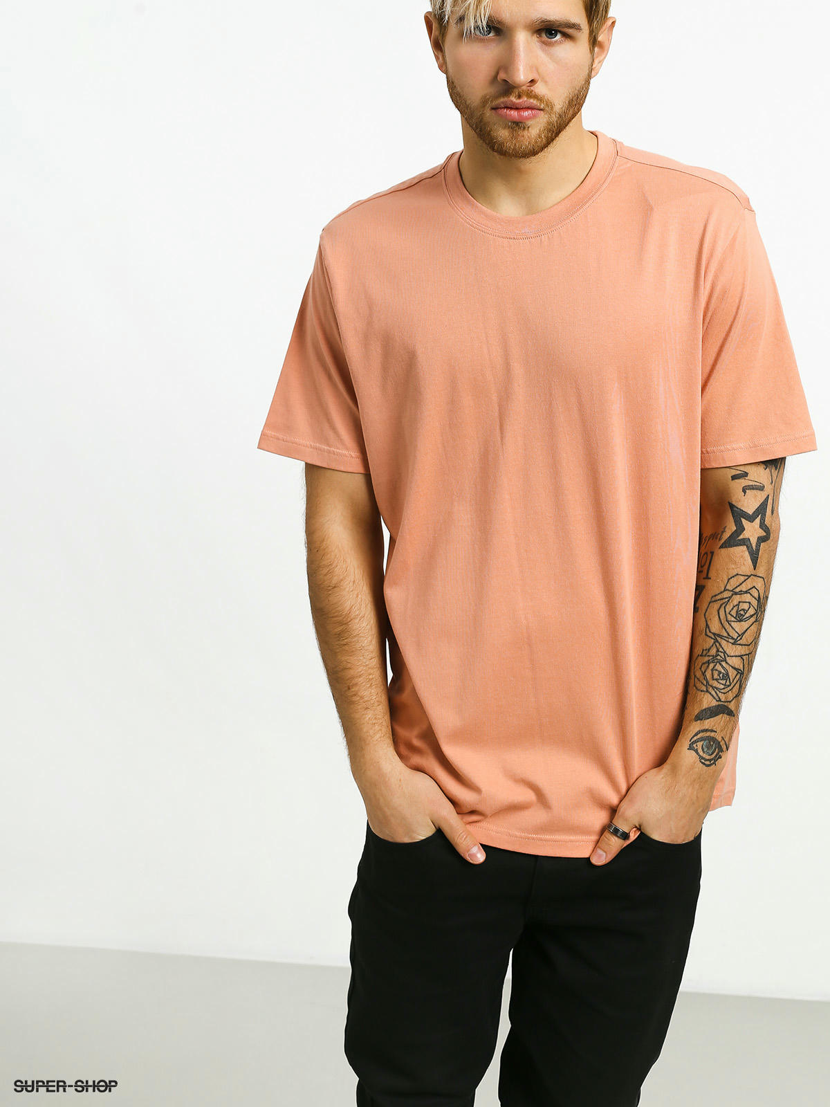 dusty peach shirt