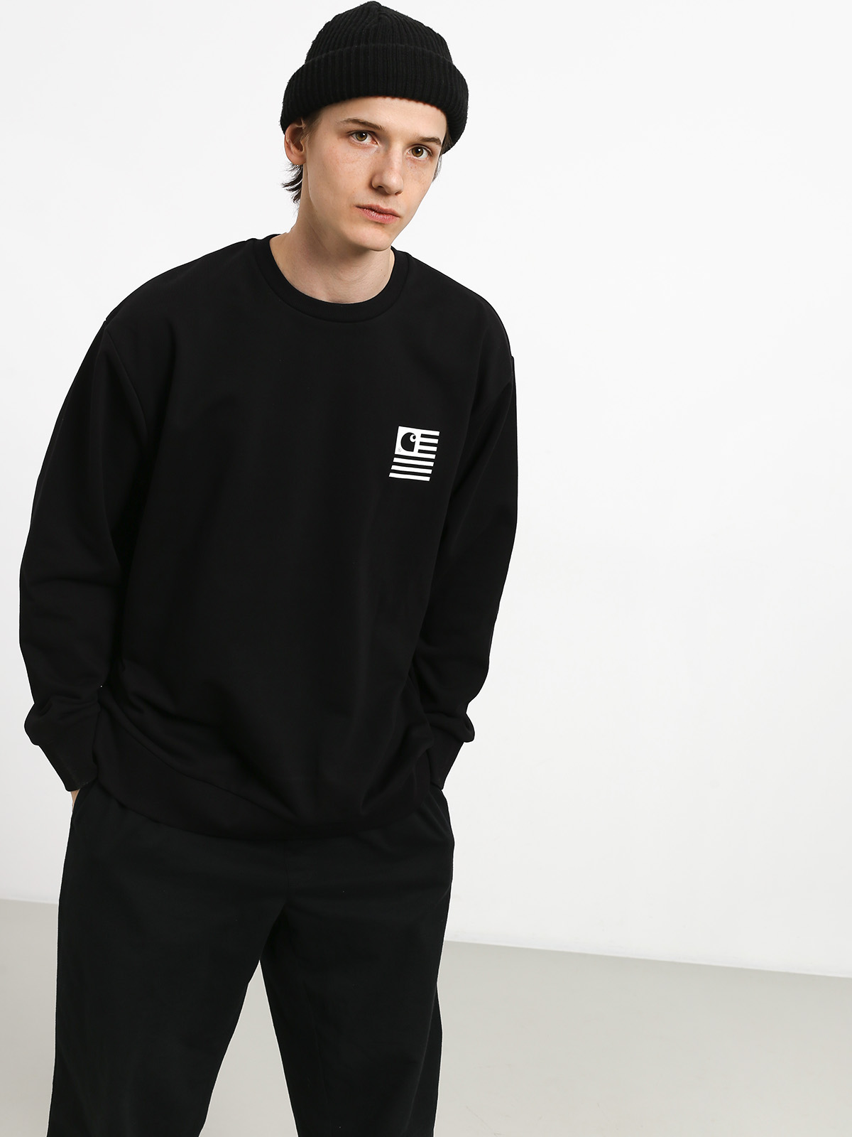 Carhartt WIP State Patch Sweatshirt (black)