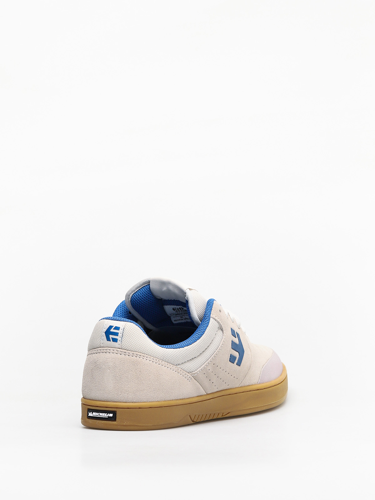 white and blue etnies