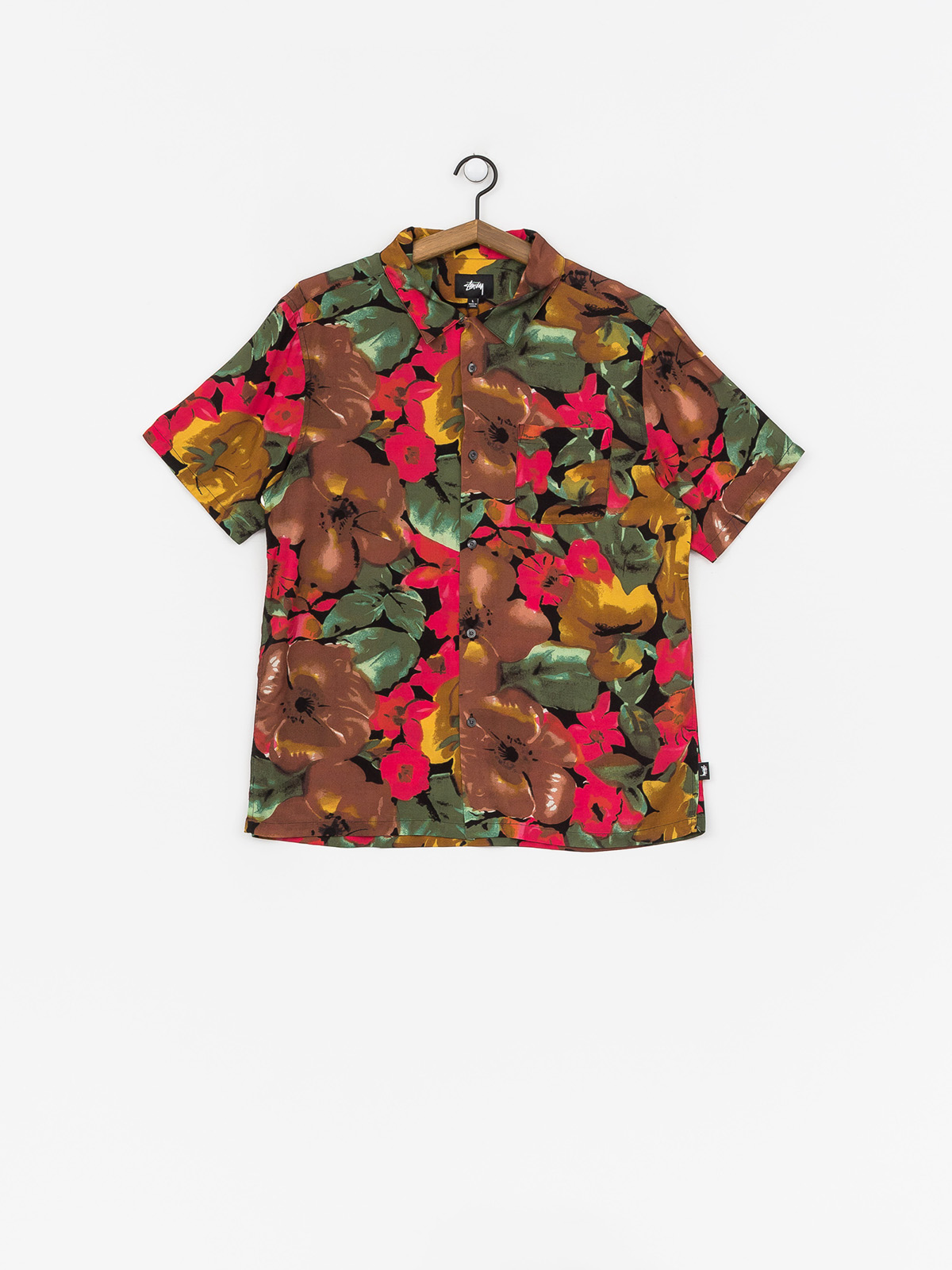 Stussy Watercolor Flower Shirt (black)
