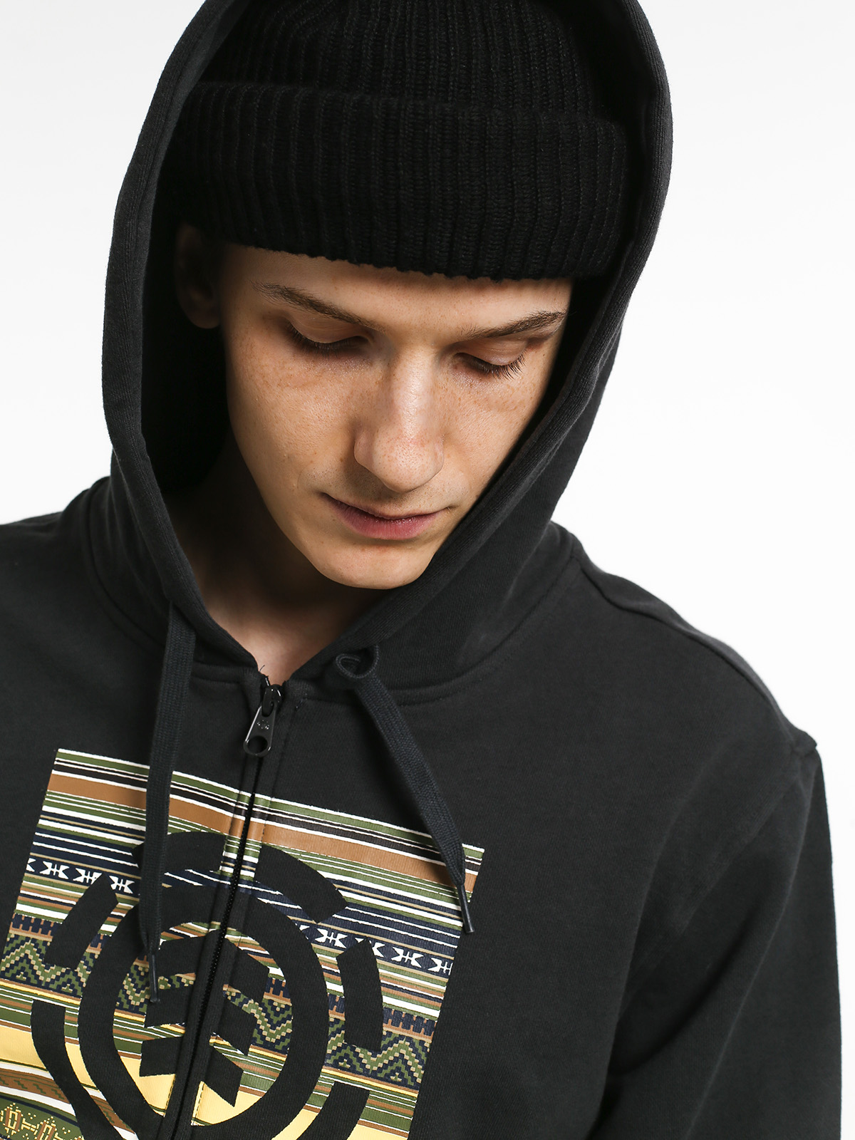 Element Indiana Logo Block ZHD Hoodie (off black)