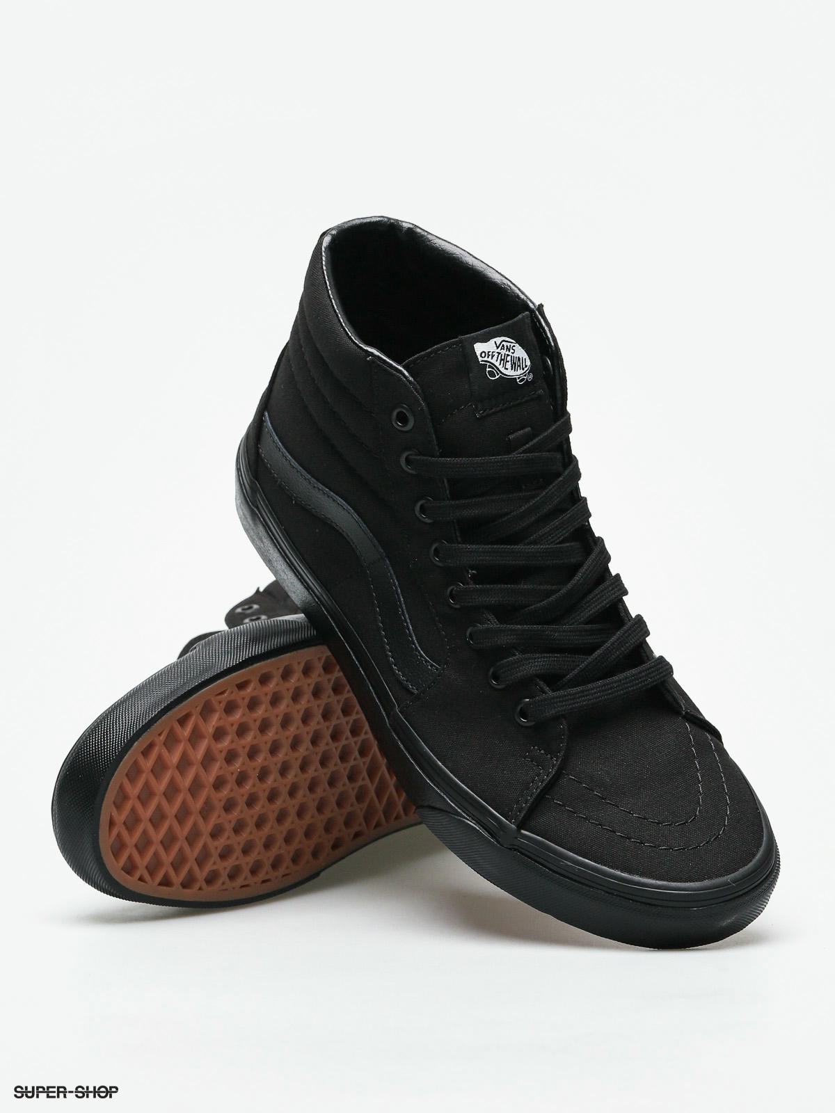 vans sk8 hi black canvas