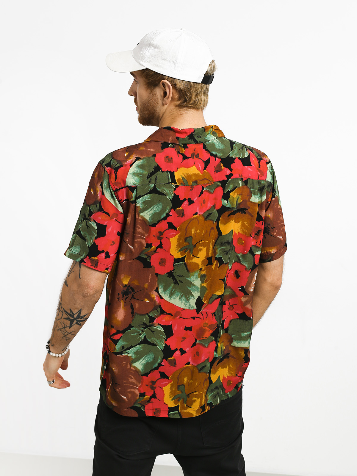 Stussy Watercolor Flower Shirt (black)