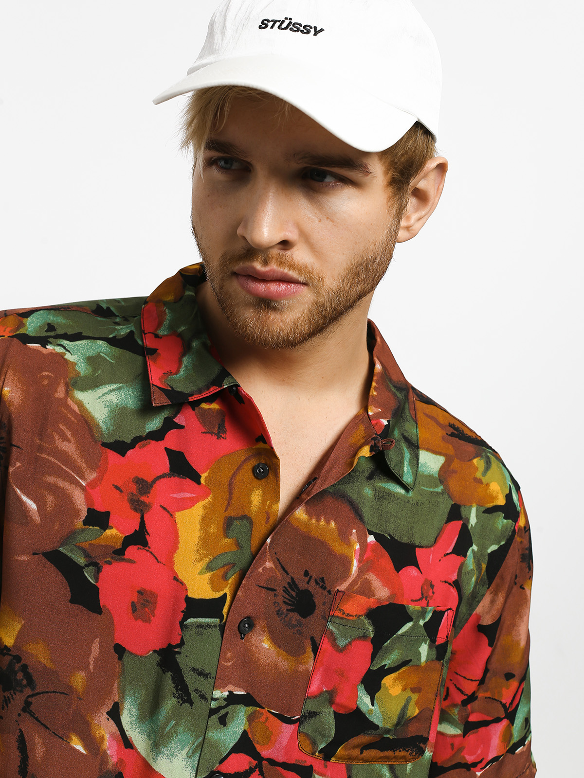 Stussy Watercolor Flower Shirt (black)
