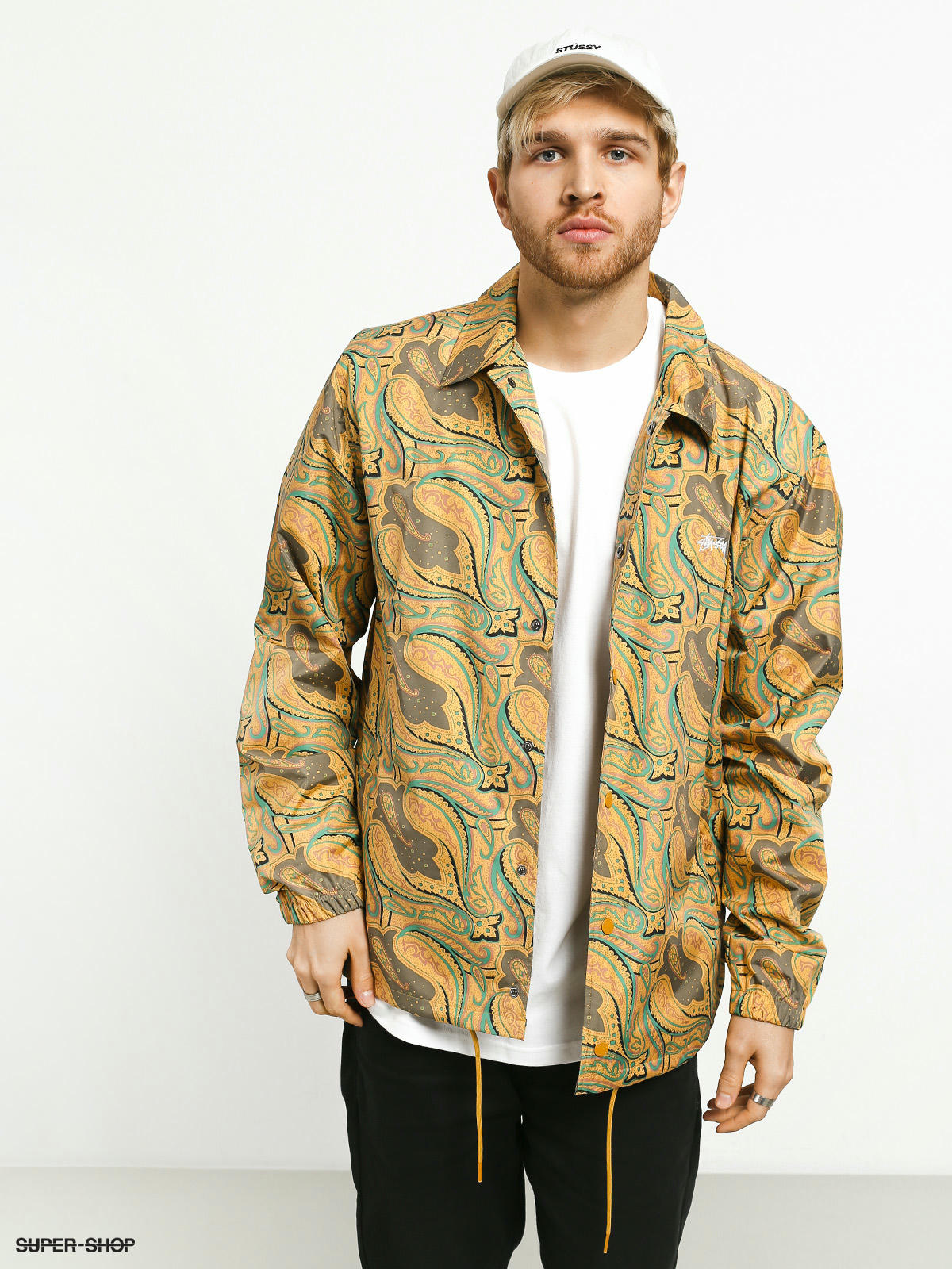 stussy paisley coach jacket