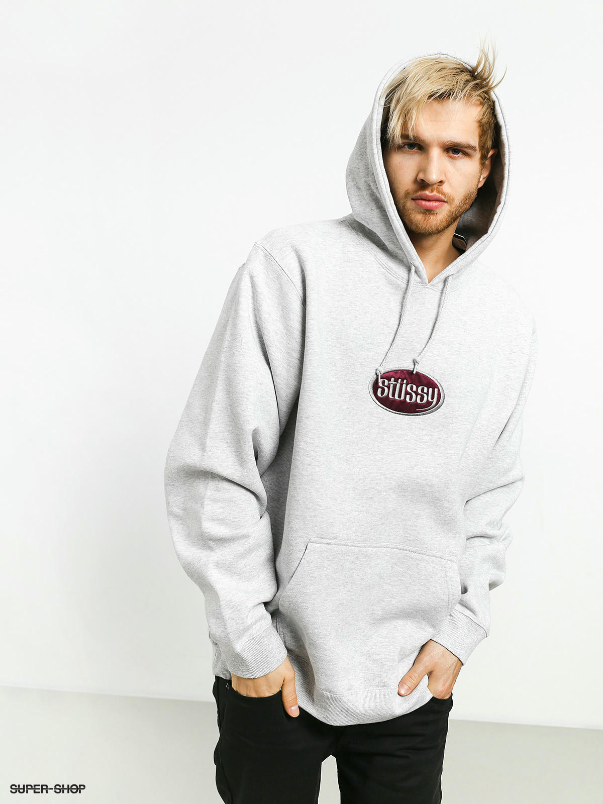 Stussy Oval App. HD Hoodie (ash heather)