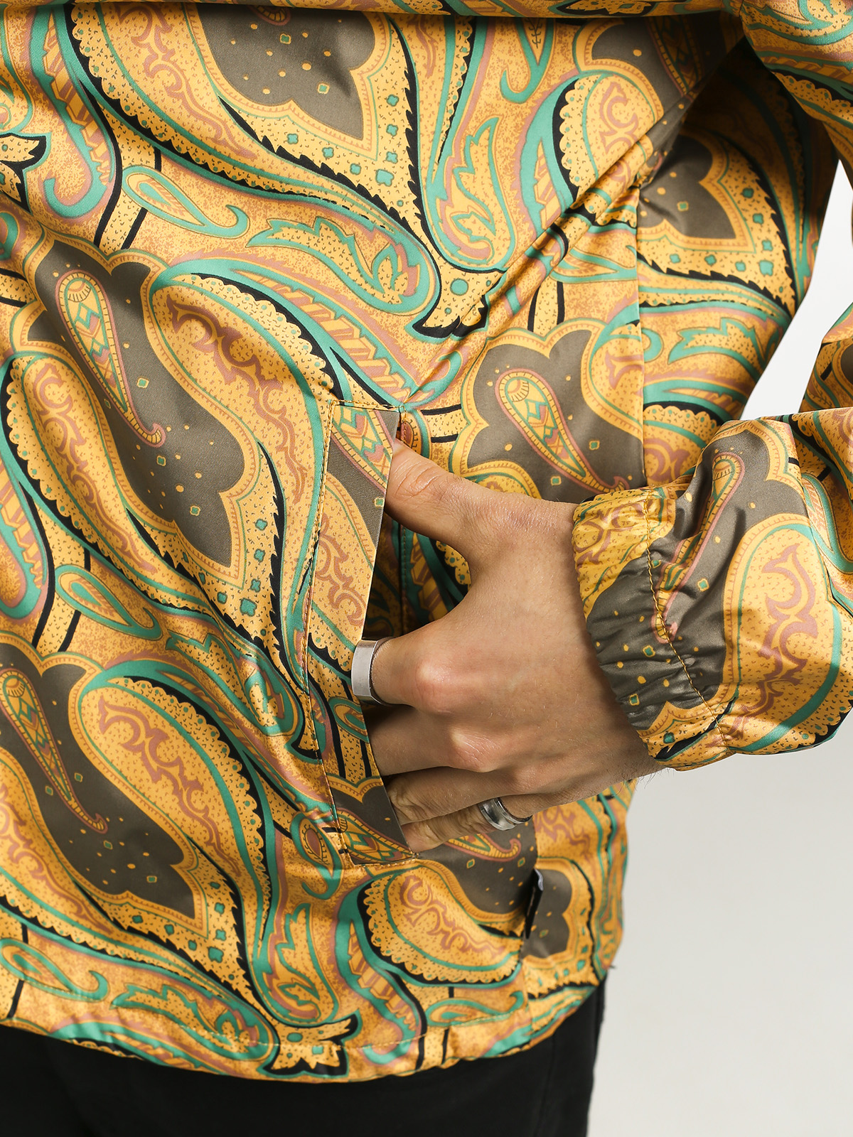 Stussy Paisley Coach Jacket - yellow (gold)