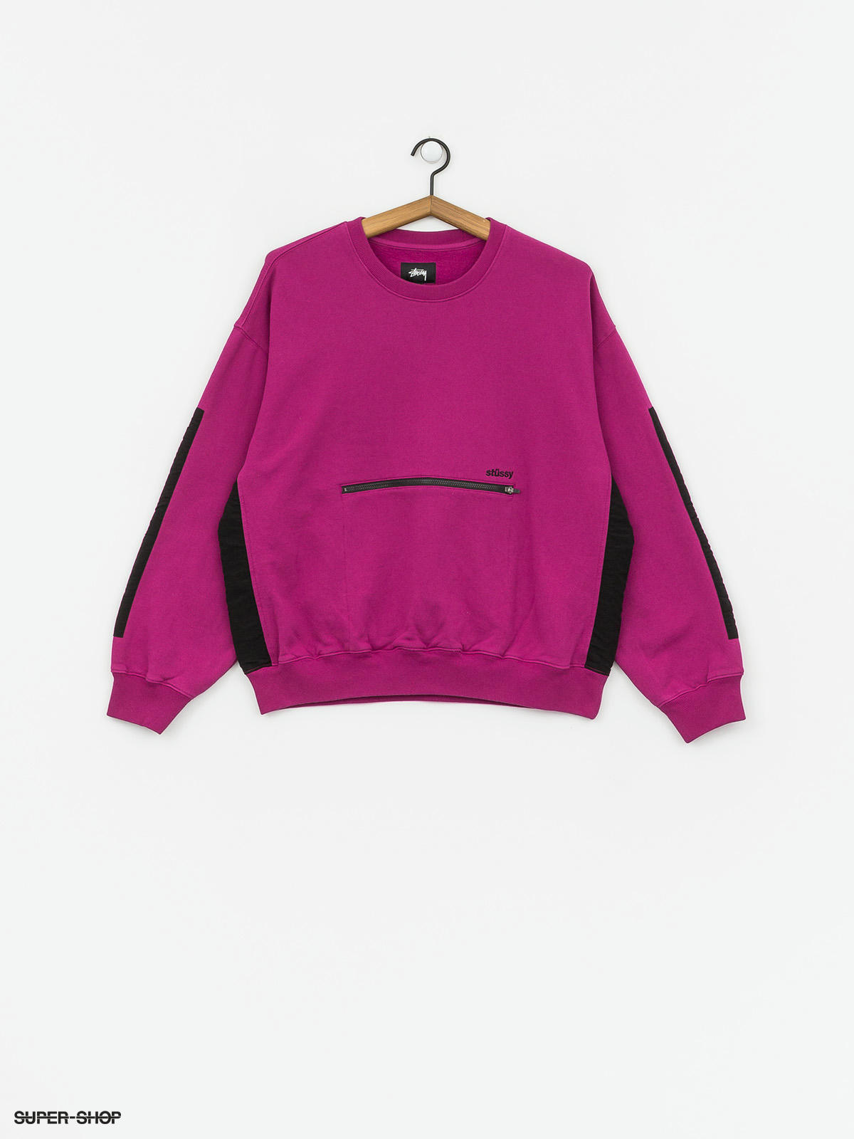 Stussy Simone Pocket Fleece Crew Sweatshirt Wmn (berry)