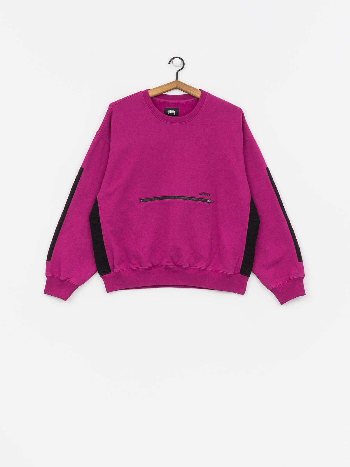 Stussy Simone Pocket Fleece Crew Sweatshirt Wmn (berry)