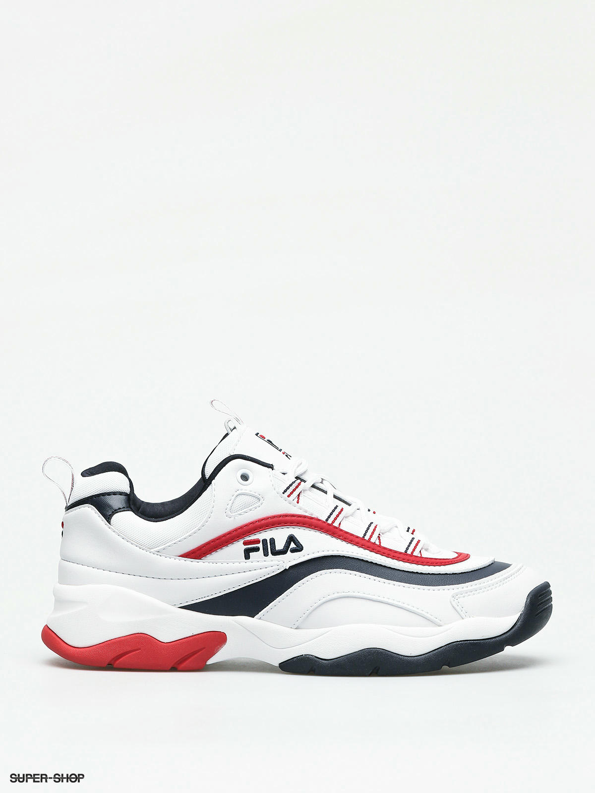 Low Shoes (white/fila navy/fila red 
