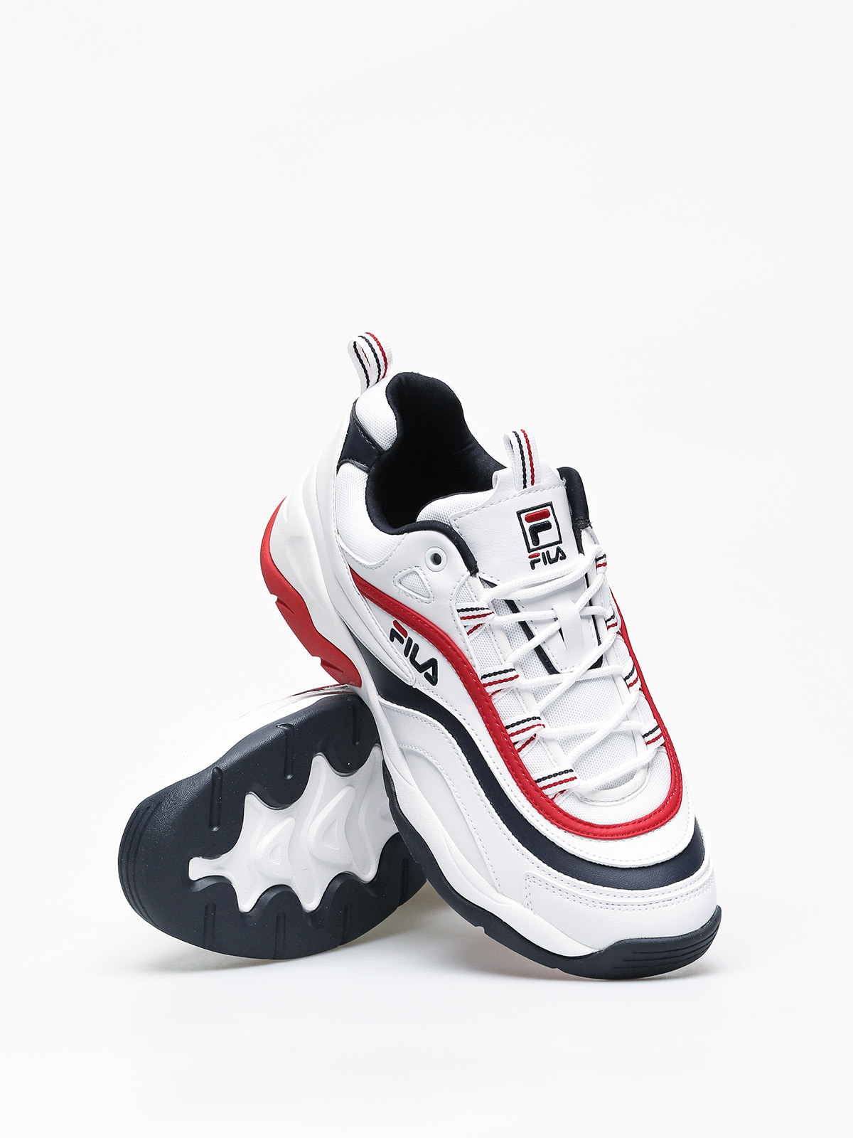 Fila Ray F Low Shoes (white/fila navy/fila red)