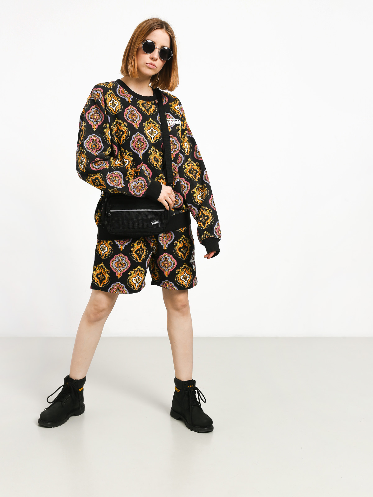 STÜSSY  WENDEL PAISLEY TERRY CREW Stussy Wendel Paisley Terry Crew Sweatshirt Wmn - multicolor (black)