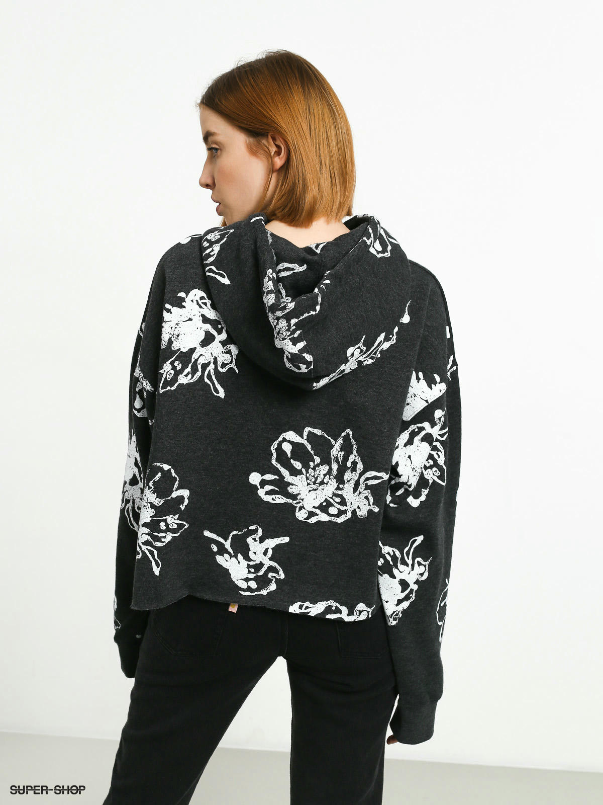 RVCA Sage Floral HD Hoodie Wmn (charcoal heathe)