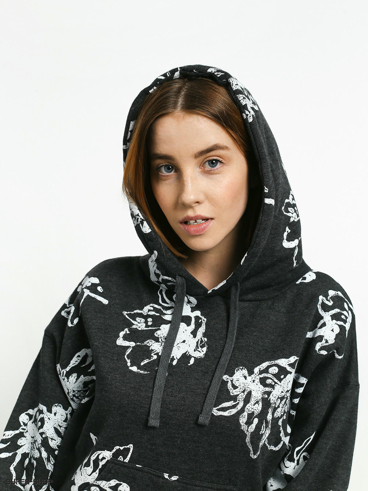 RVCA Sage Floral HD Hoodie Wmn (charcoal heathe)