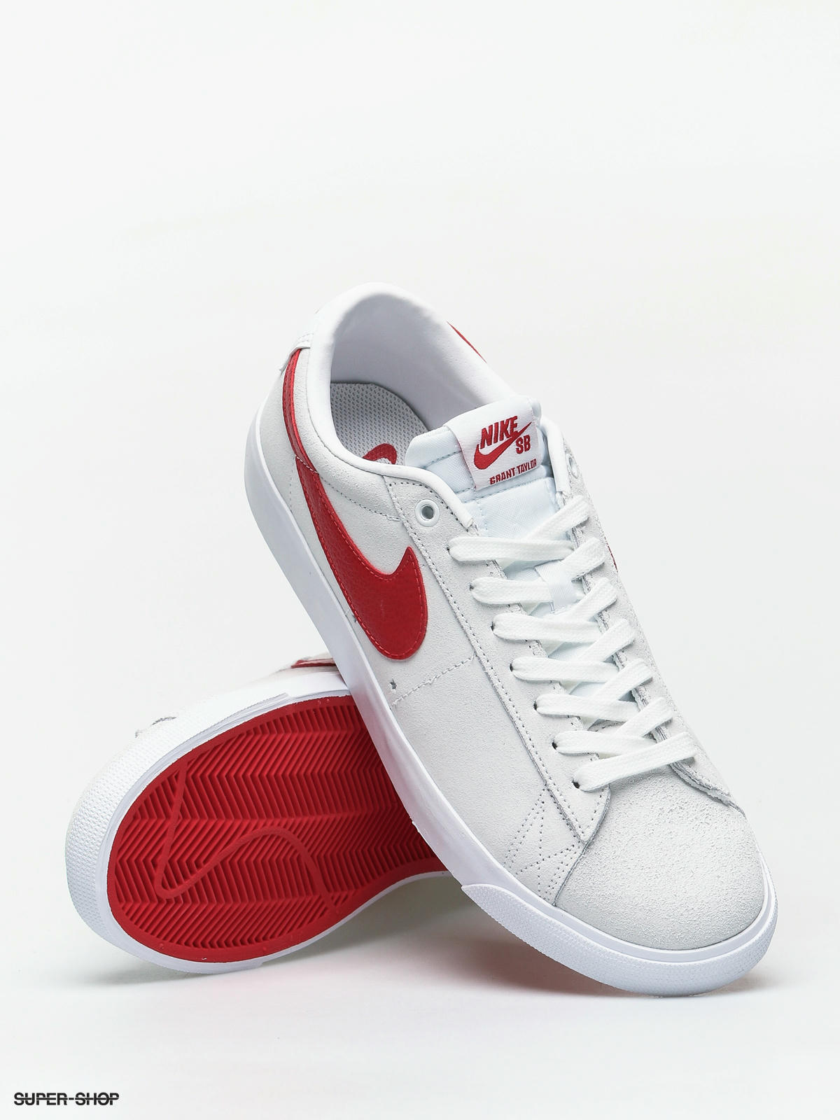 Nike Sb Blazer Low Gt Shoes White University Red