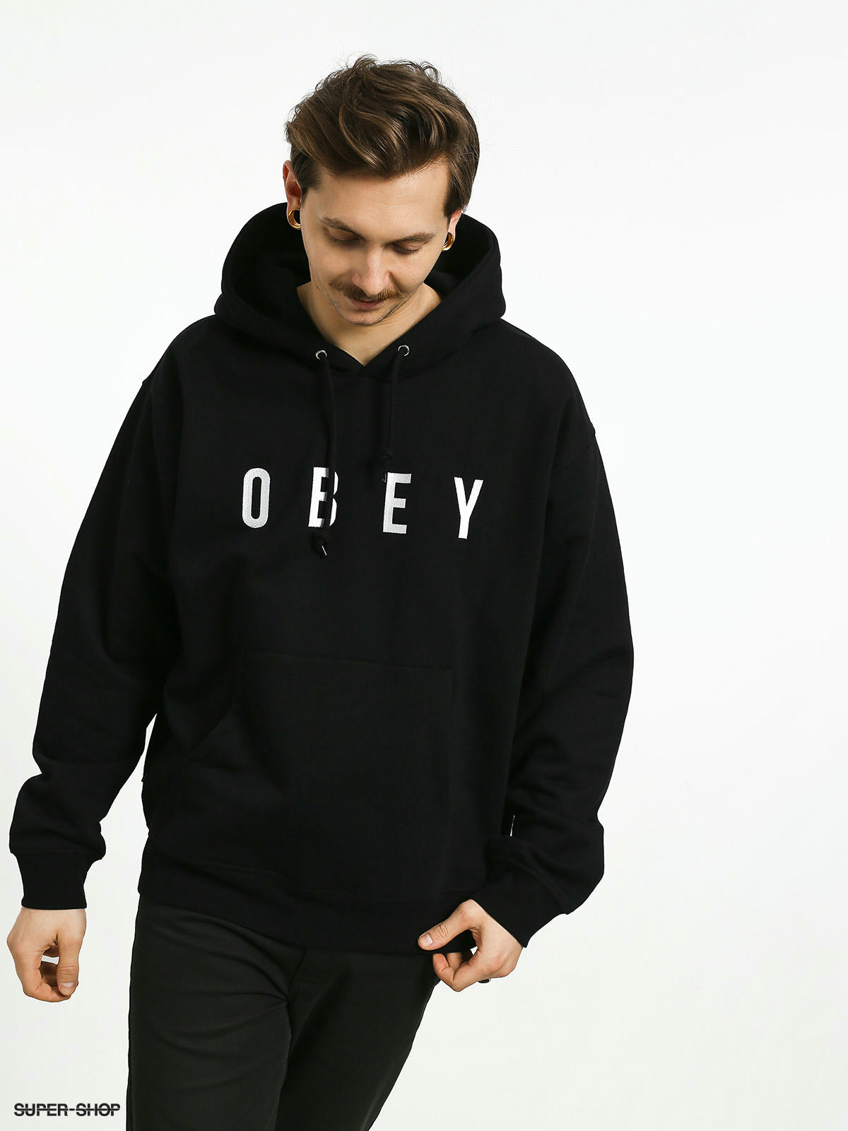 black obey hoodie