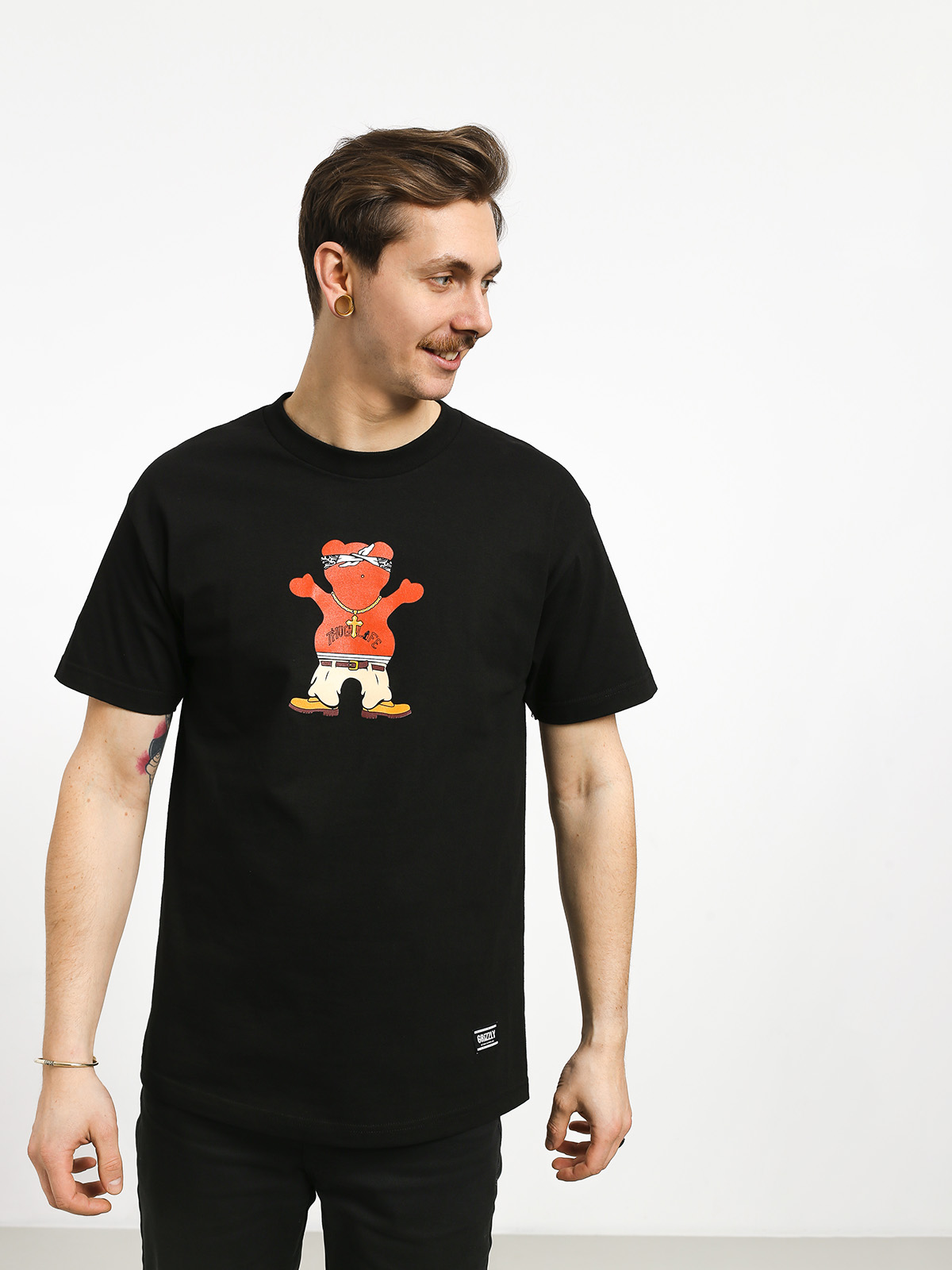 Grizzly Griptape Thug Bear T-shirt (black)