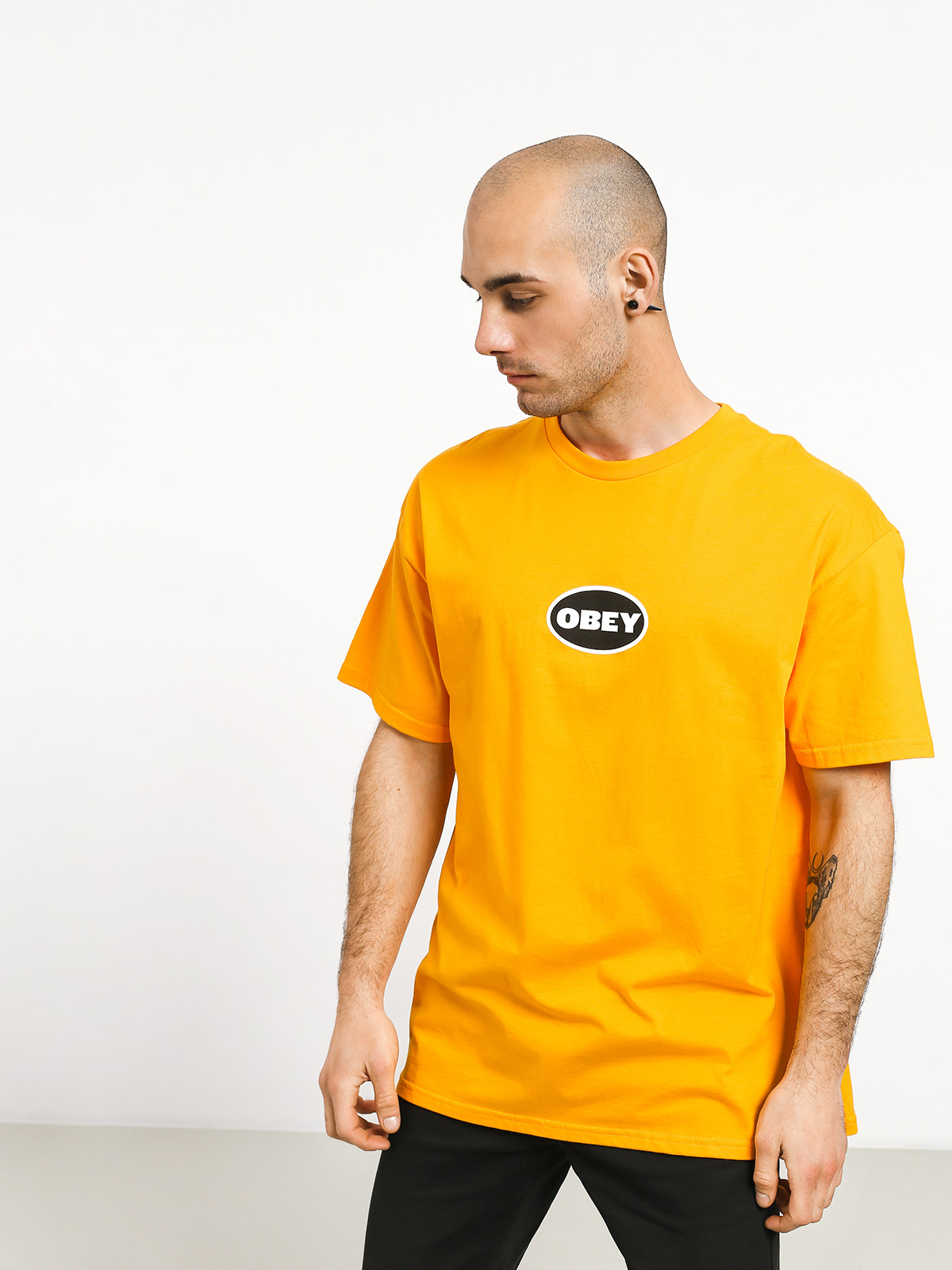 obey yellow shirt