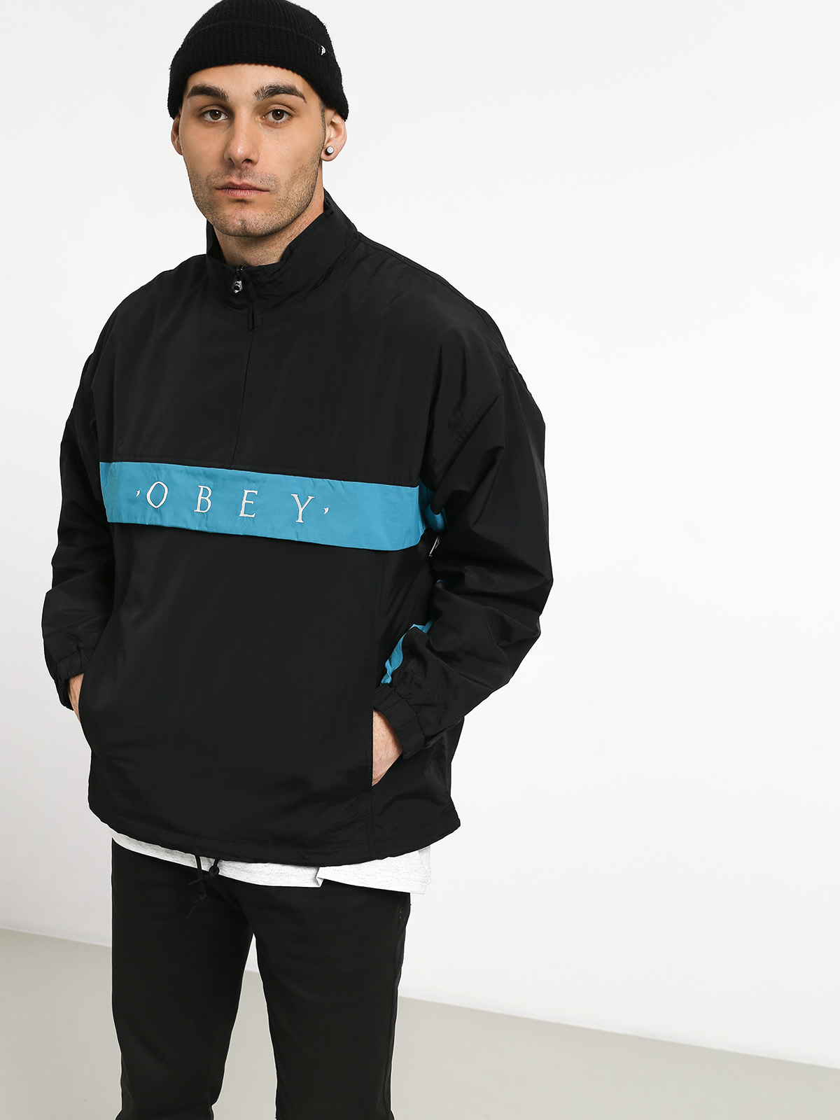 OBEY Title Anorak Jacket (black)