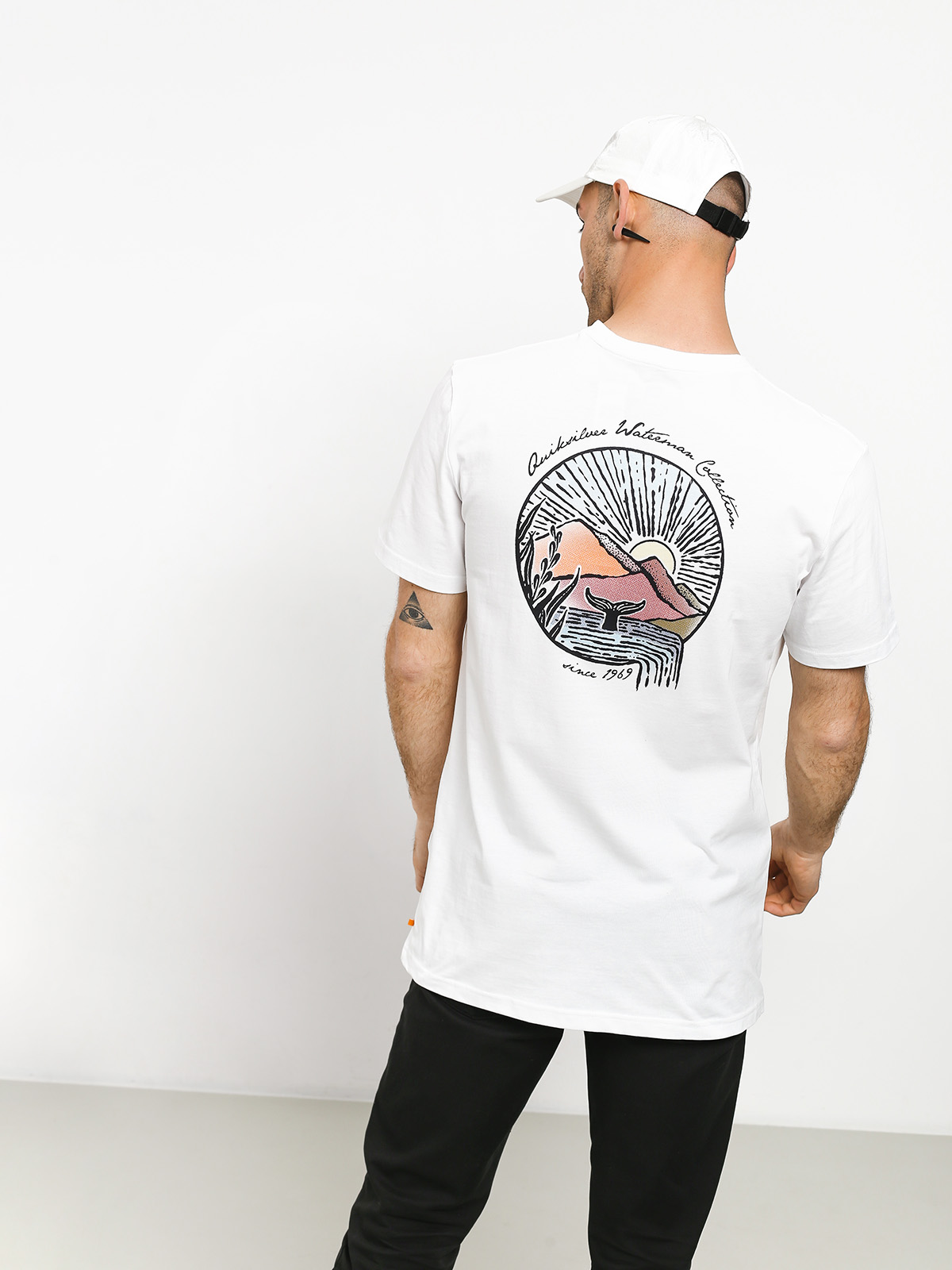 Quiksilver Waterman Whale Sunset T-shirt (white)
