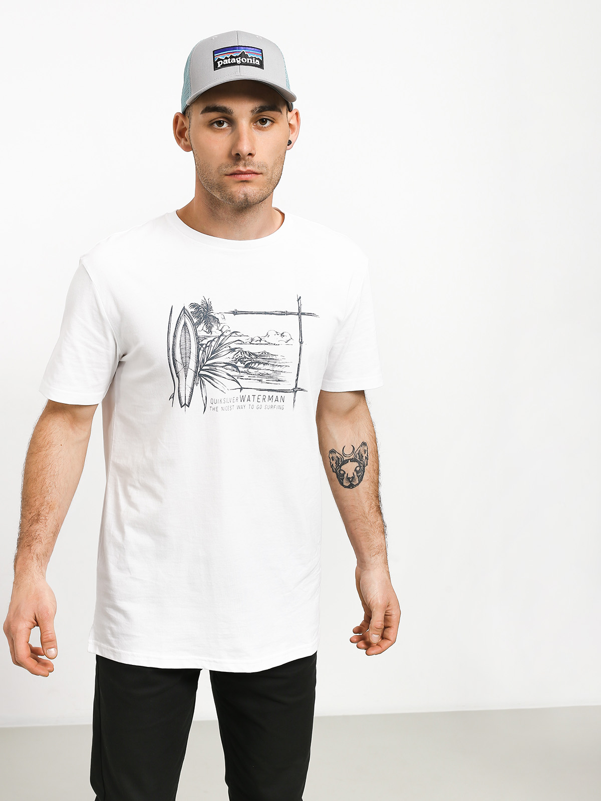 Quiksilver Waterman Simple Lines T-shirt (white)