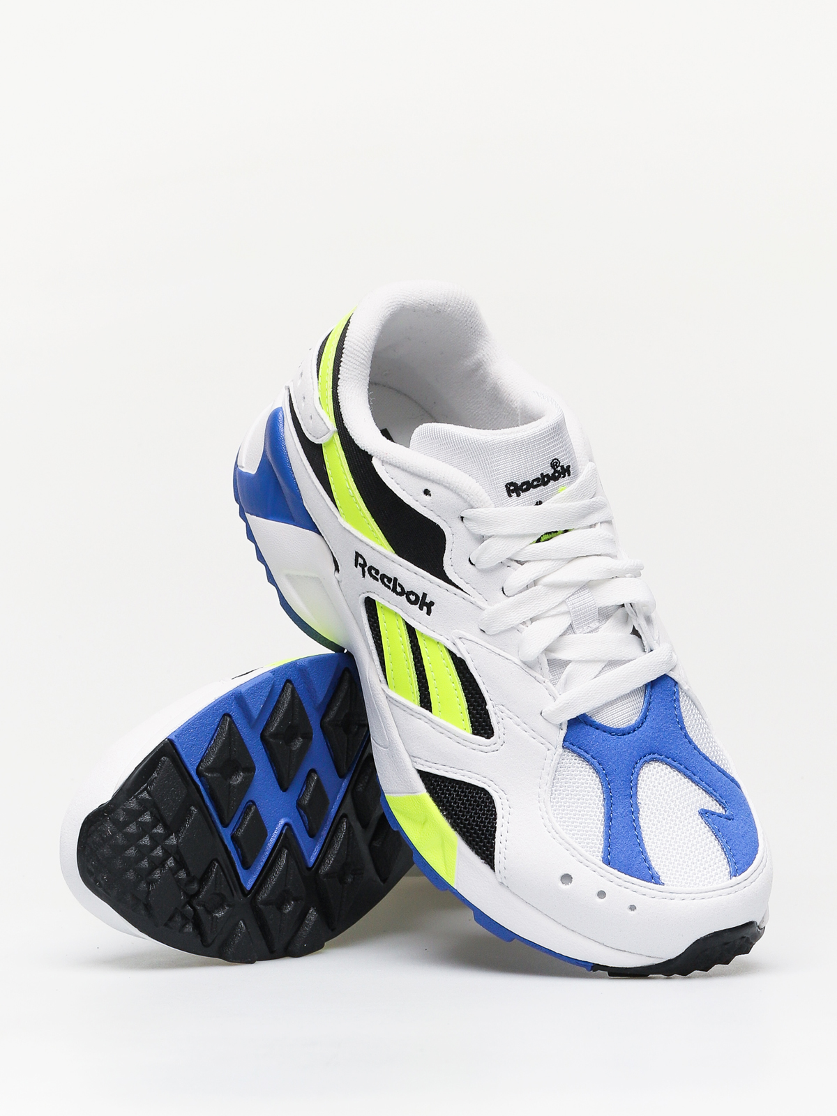 Reebok Aztrek Shoes (white/black/cobalt/y)