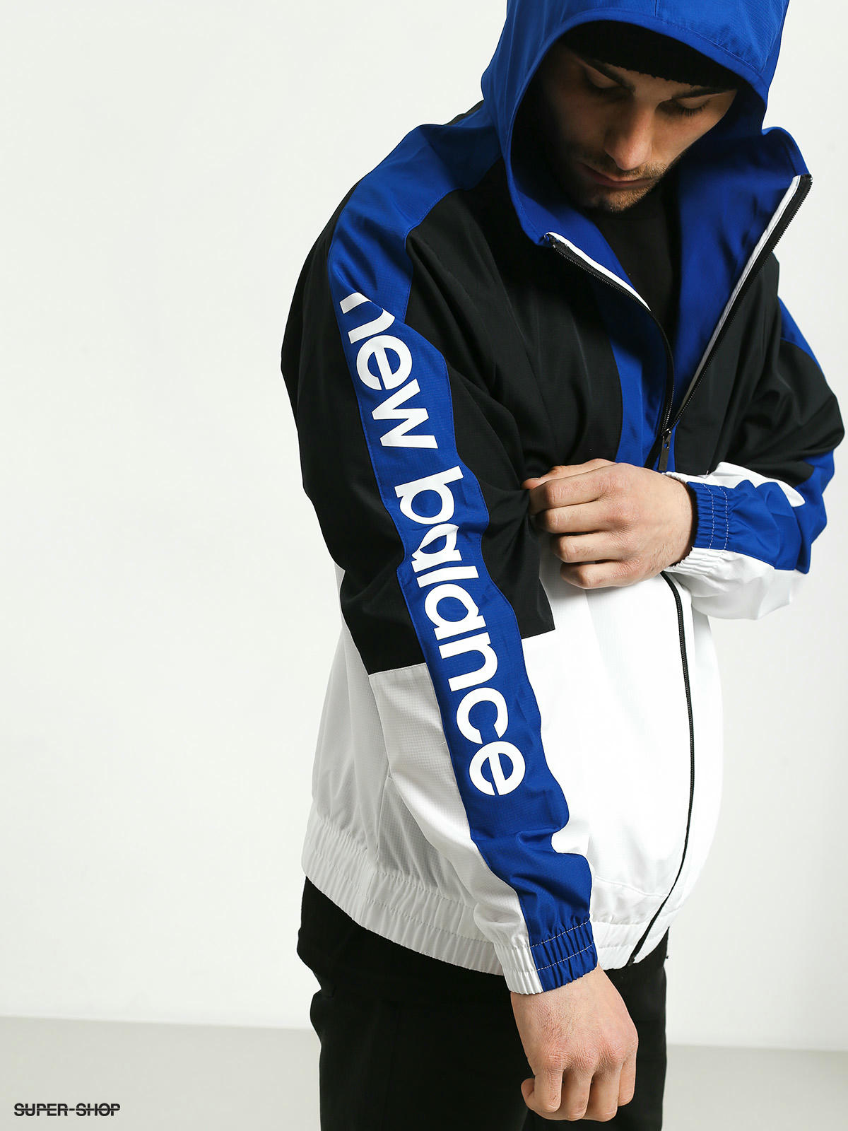 new balance windbreaker blue