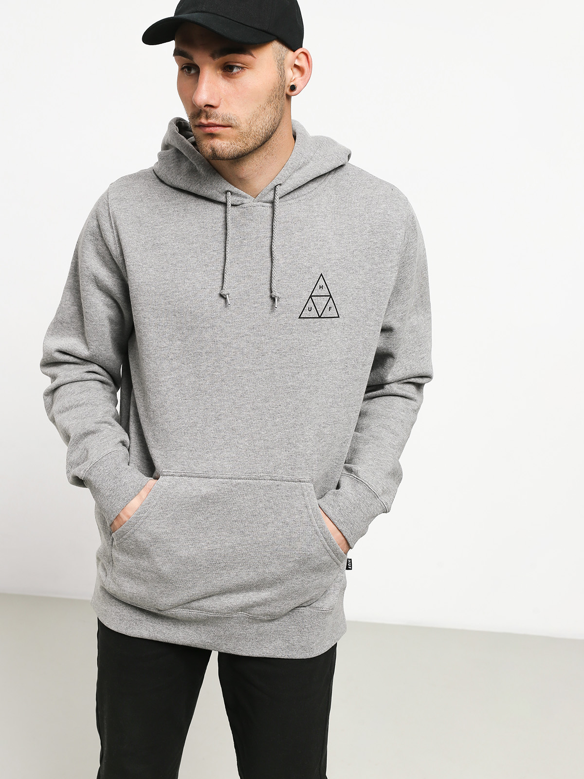 HUF Essentials HD Hoodie (grey heather)