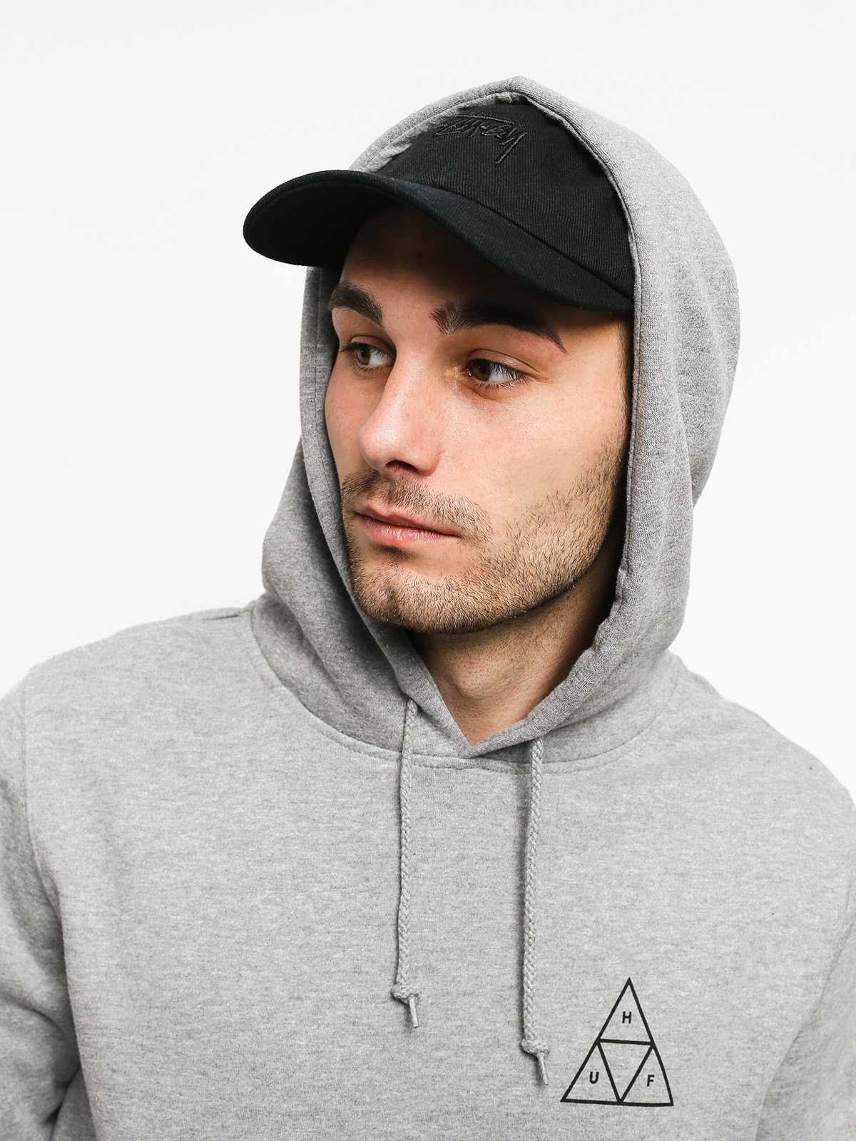 HUF Essentials HD Hoodie (grey heather)