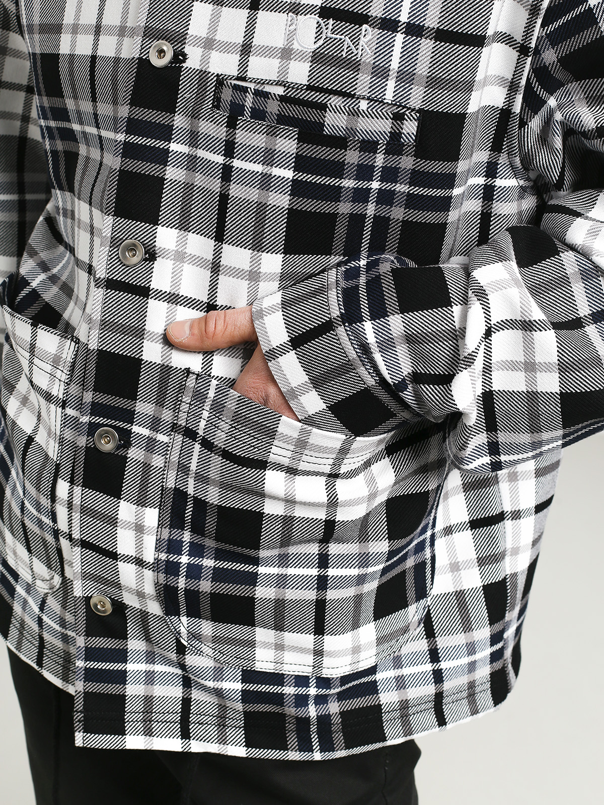 Polar Skate Plaid Work Jacket (grey)