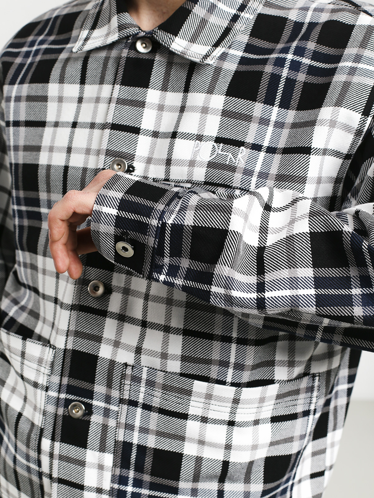 Polar Skate Plaid Work Jacket (grey)