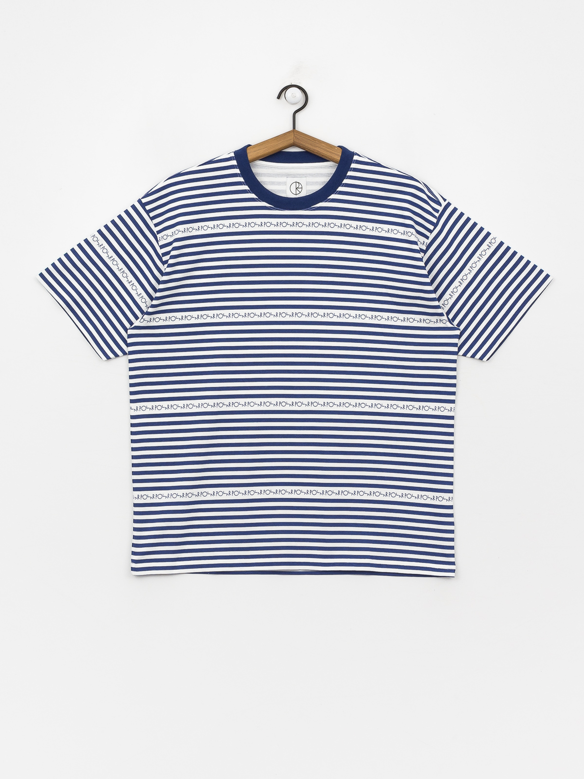 Polar Skate Stripe Logo T-shirt (dark blue)