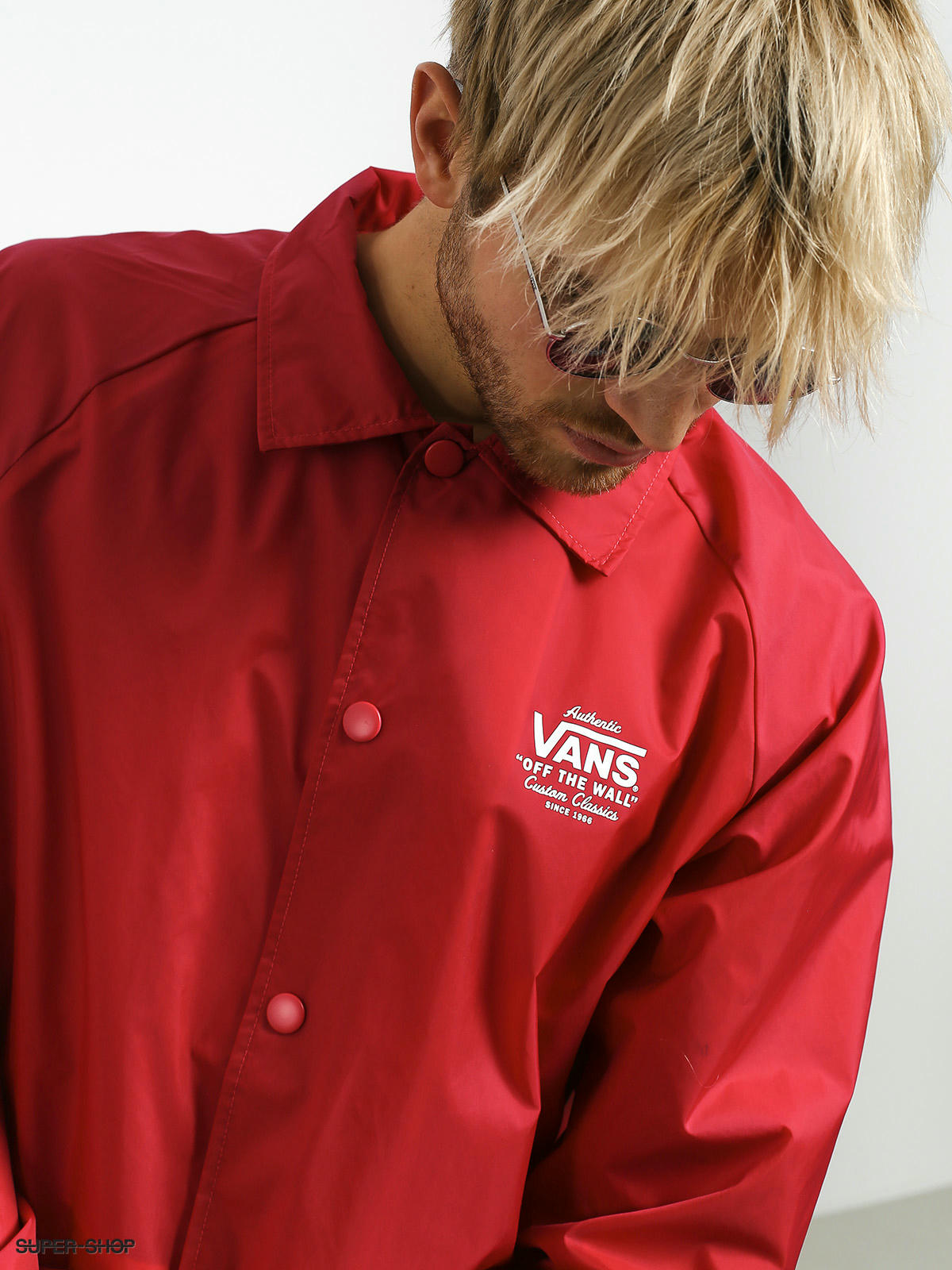 vans torrey jacket red