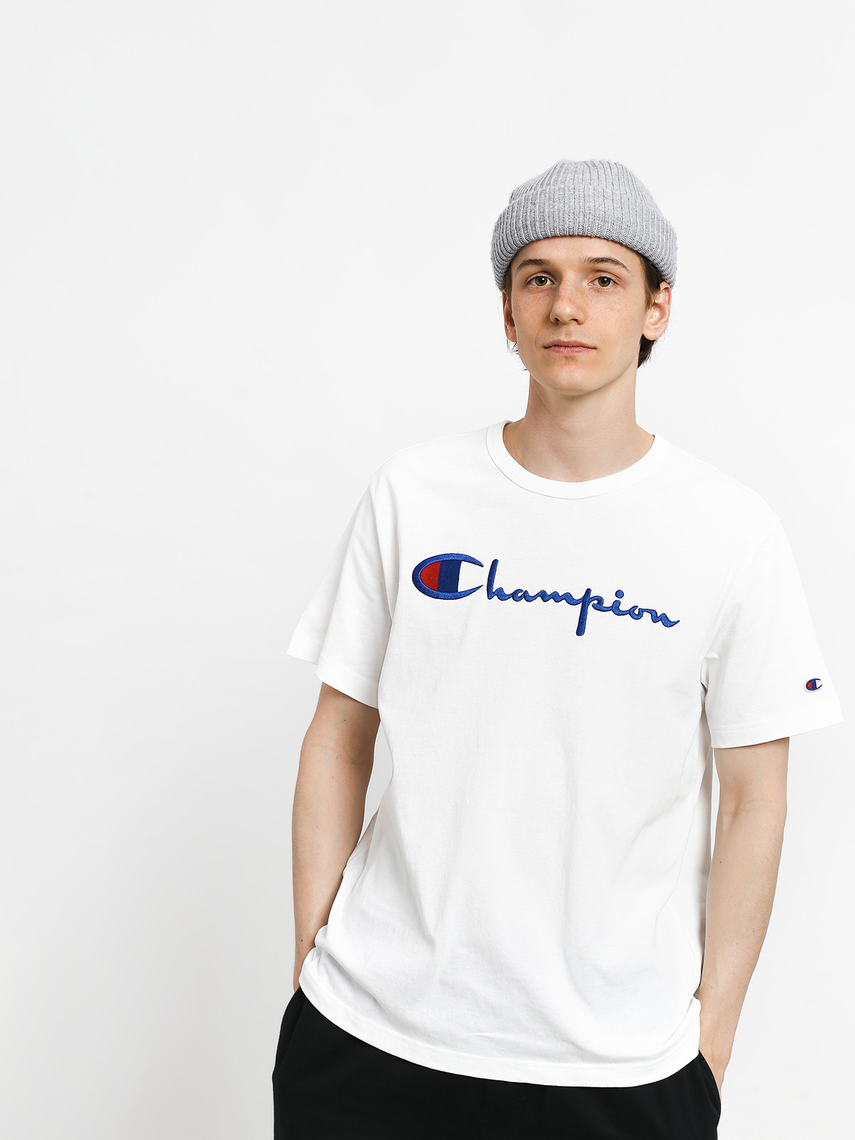Champion Premium Reverse Weave Big Logo T-shirt (wht)