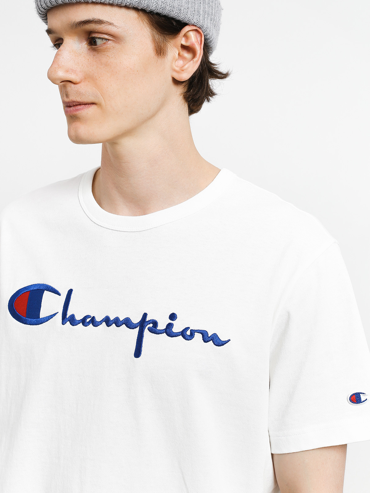 Champion Premium Reverse Weave Big Logo T-shirt (wht)
