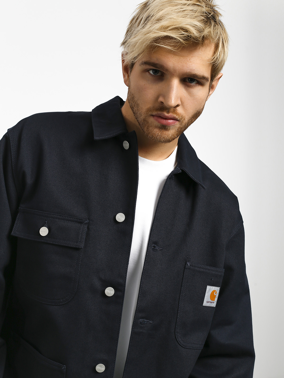 carhartt navy chore coat
