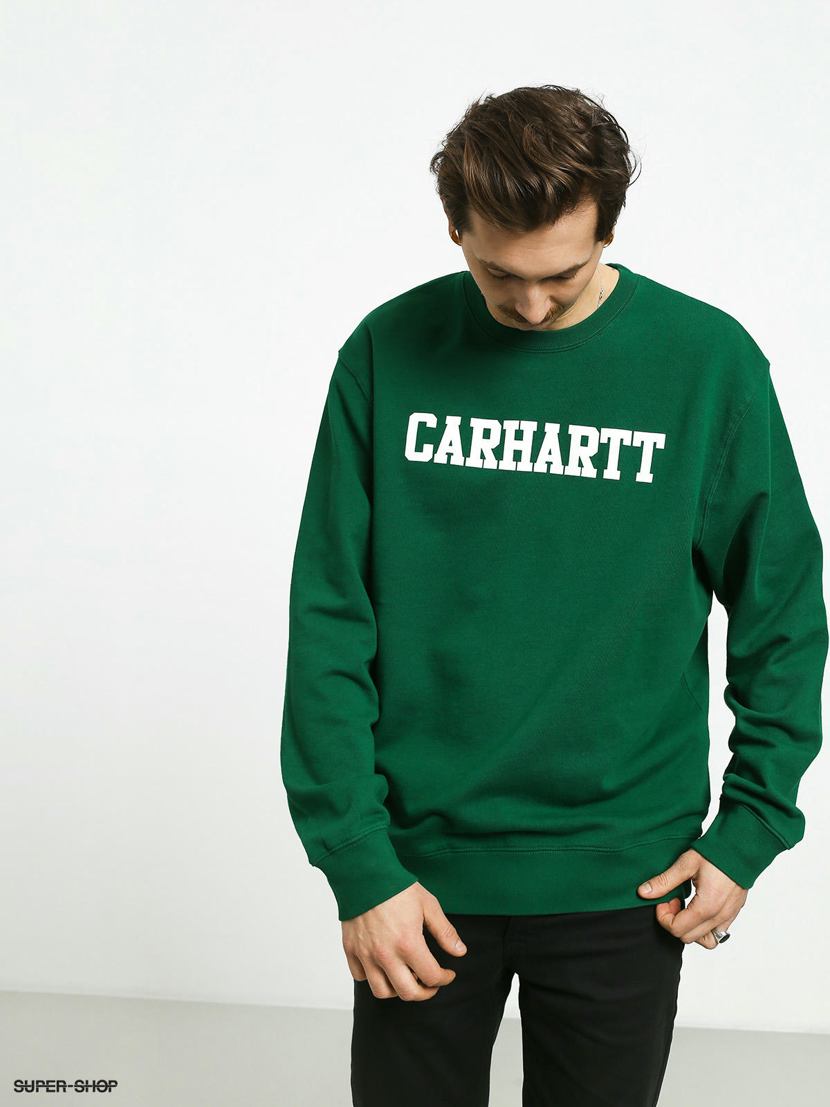 Carhartt WIP College Sweatshirt dragon white