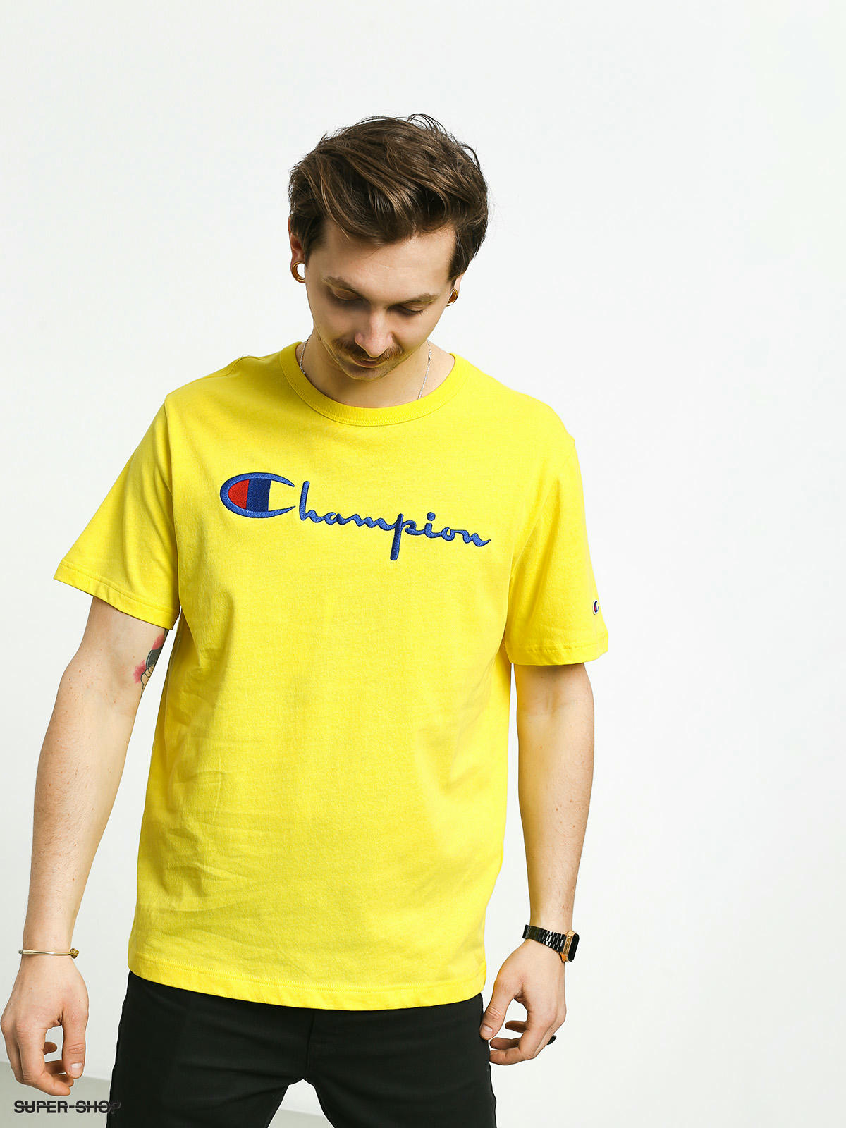 champion yellow tshirt