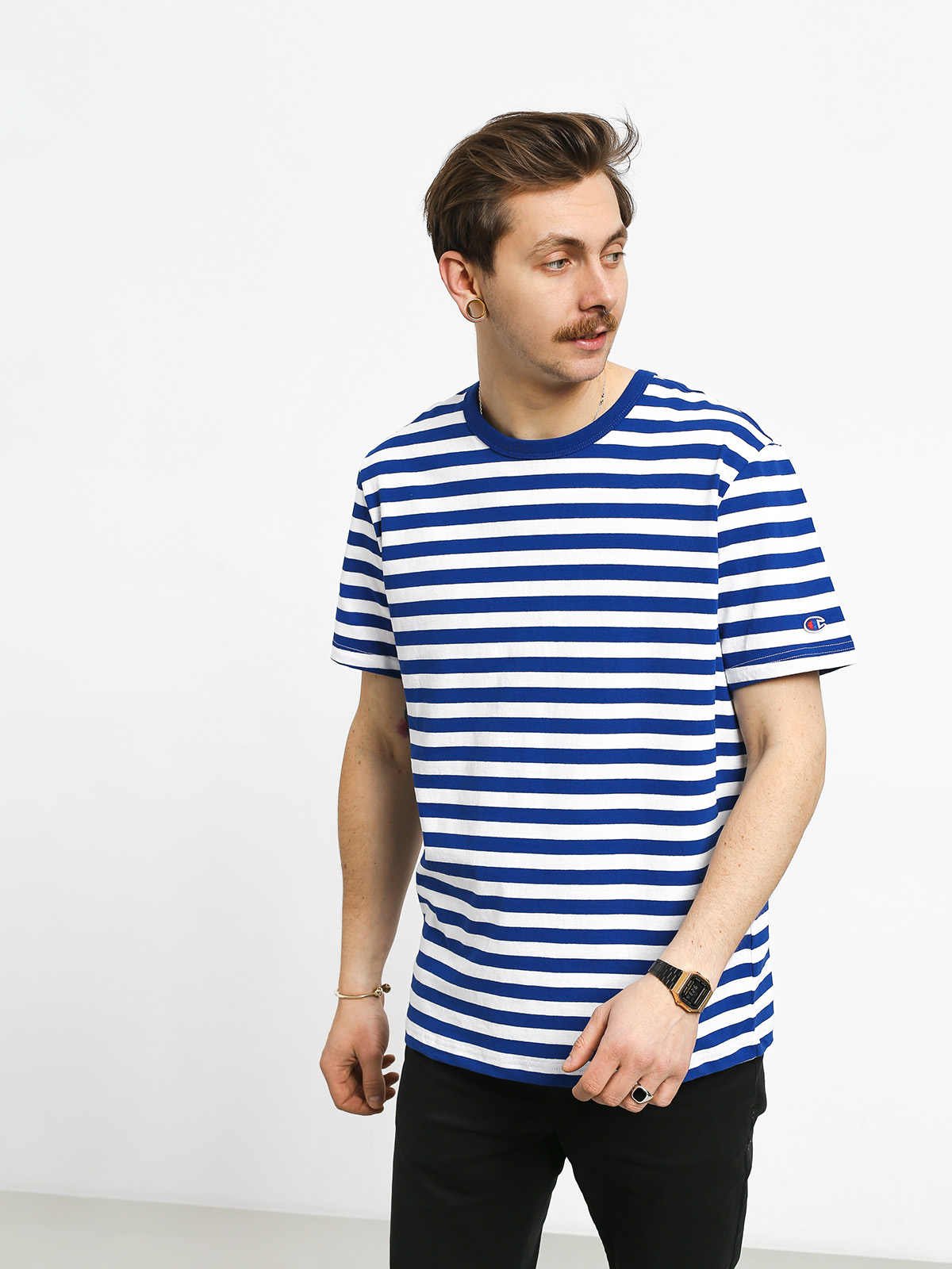 Champion Crewneck T-shirt (bai/wht)