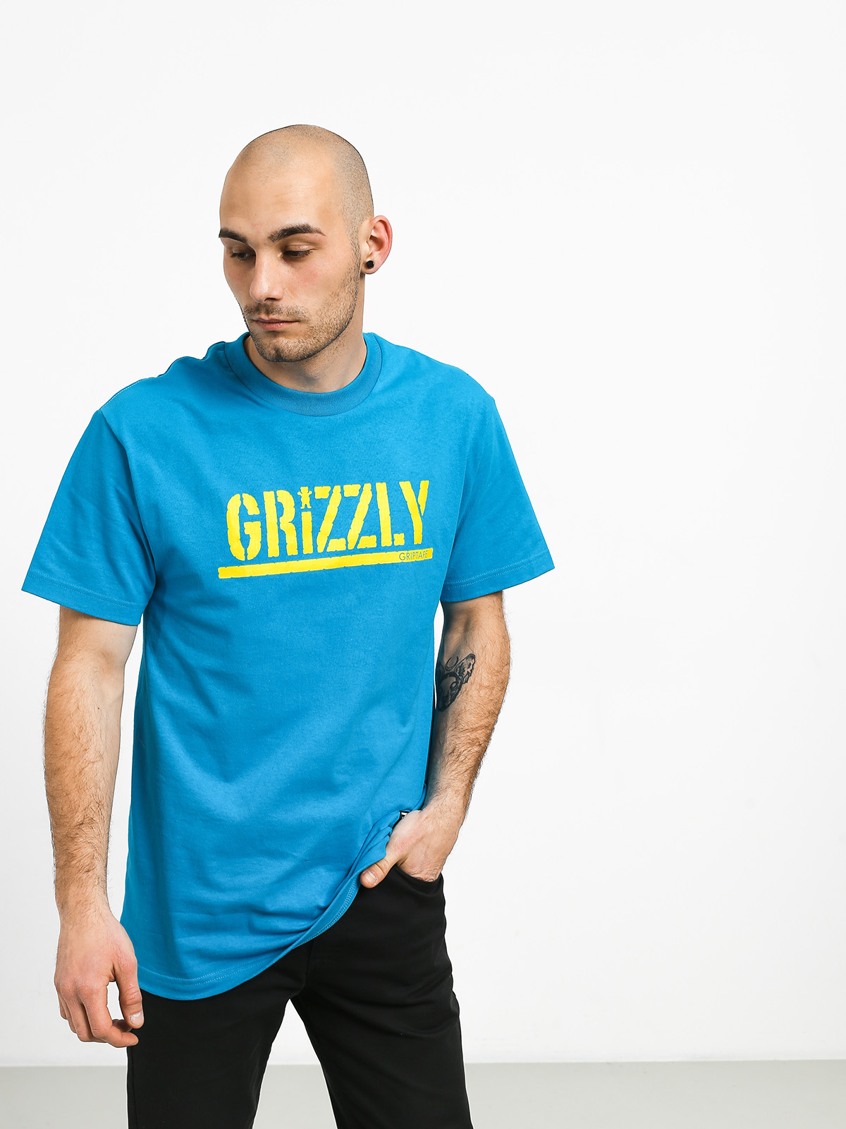 Grizzly Griptape Stamped T-shirt (teal)
