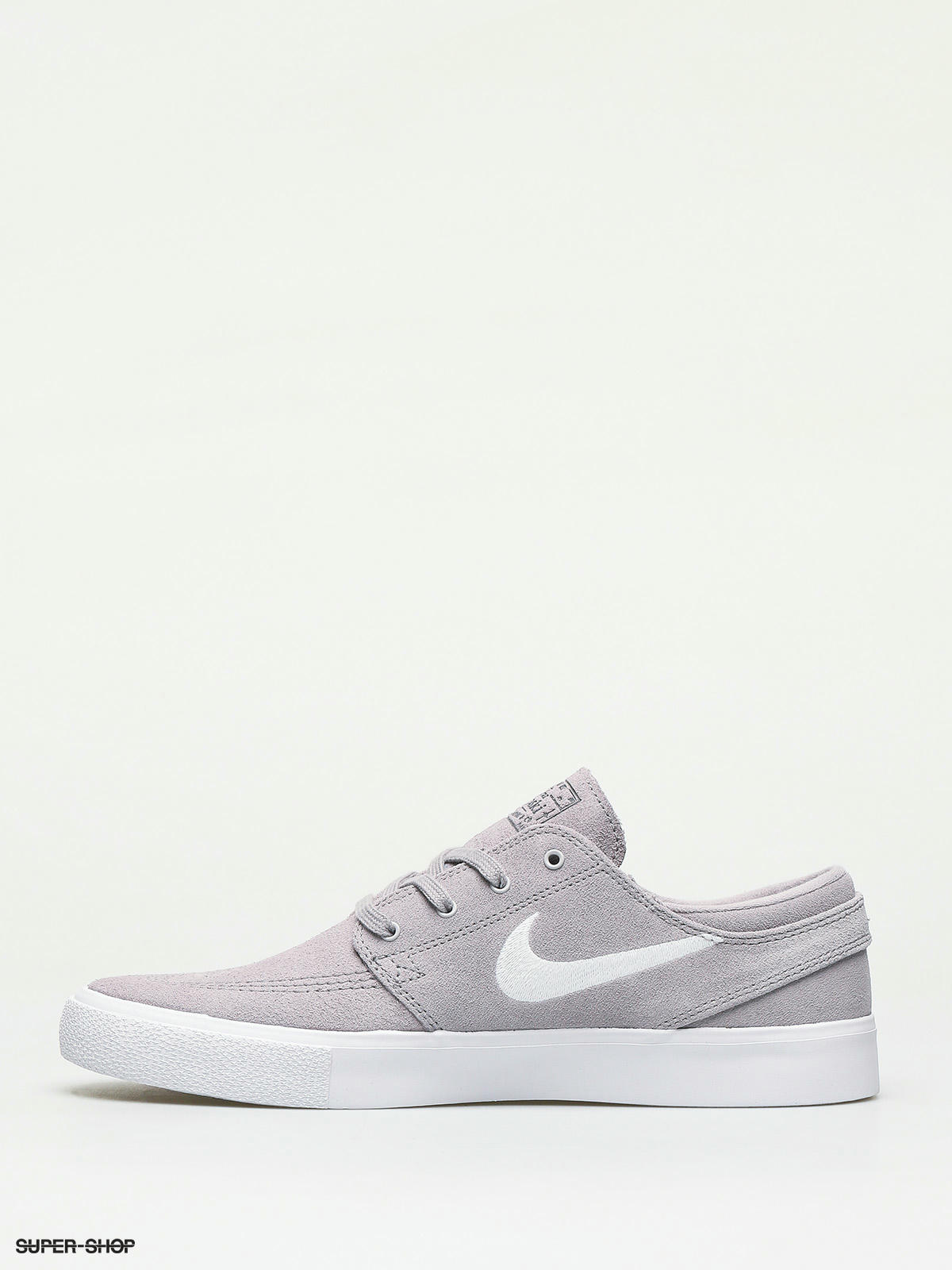 nike sb janoski atmosphere grey & white suede skate shoes