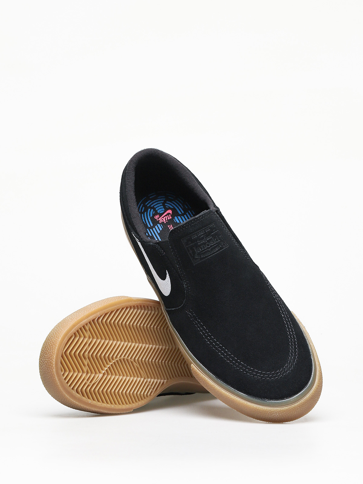 Nike SB Zoom Janoski Slip Rm Shoes (black/white black gum light brown)