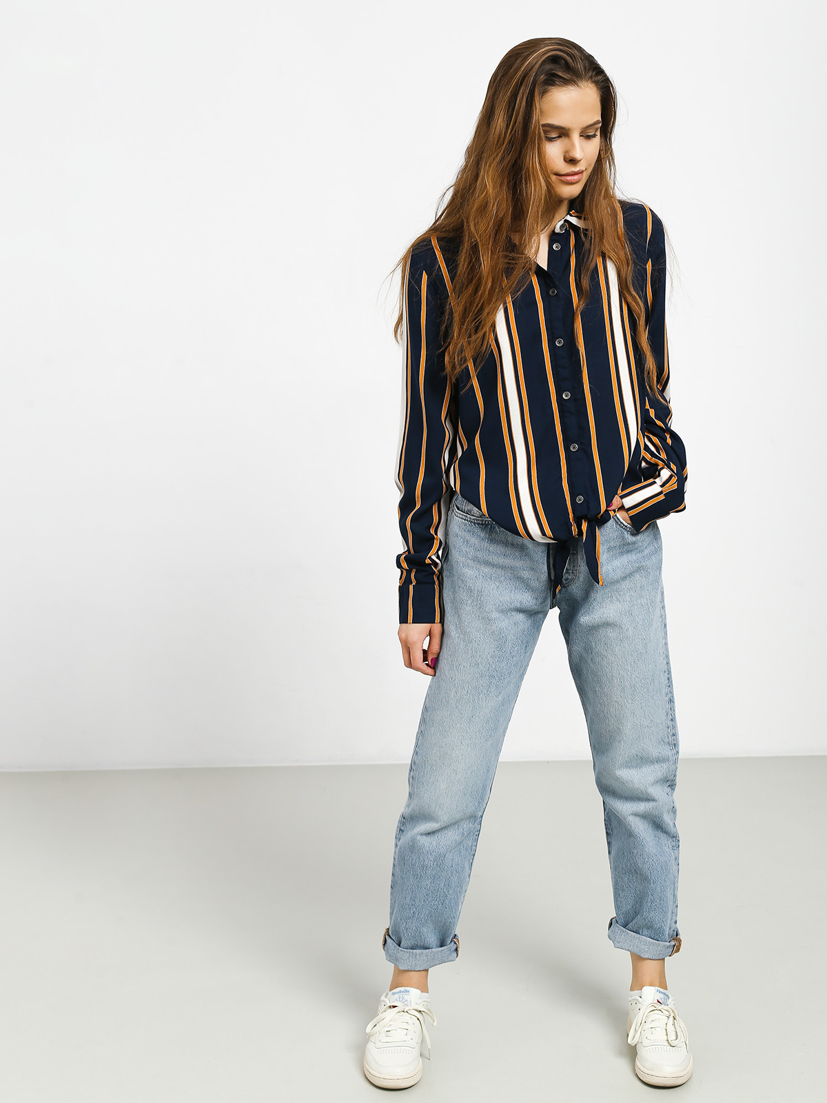 Roxy Suburb Vibes Shirt Wmn (dress blue macy stripe)